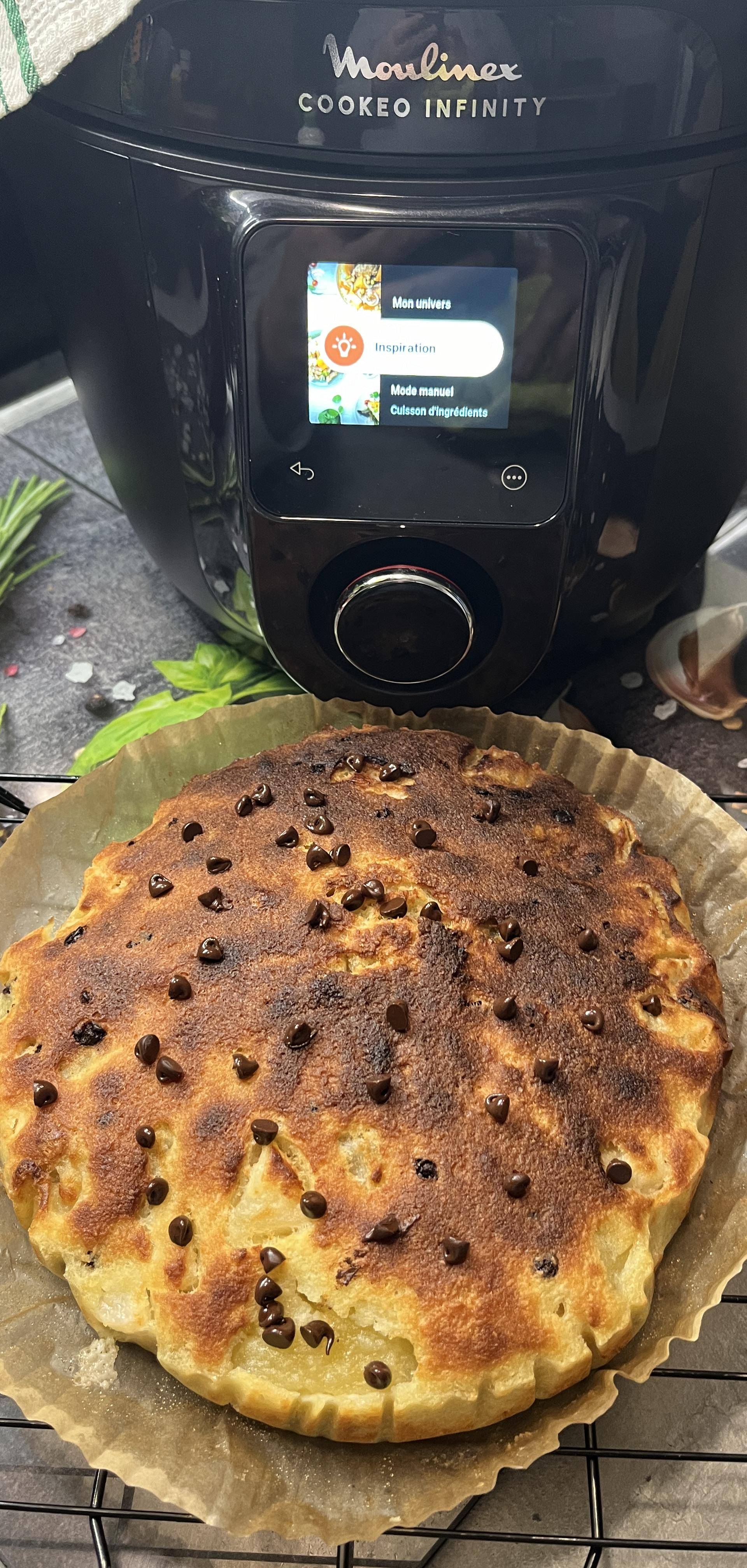 Gâteau moelleux poires pépite de chocolat - Recette Cookeo Infinity Autostir | Moulinex