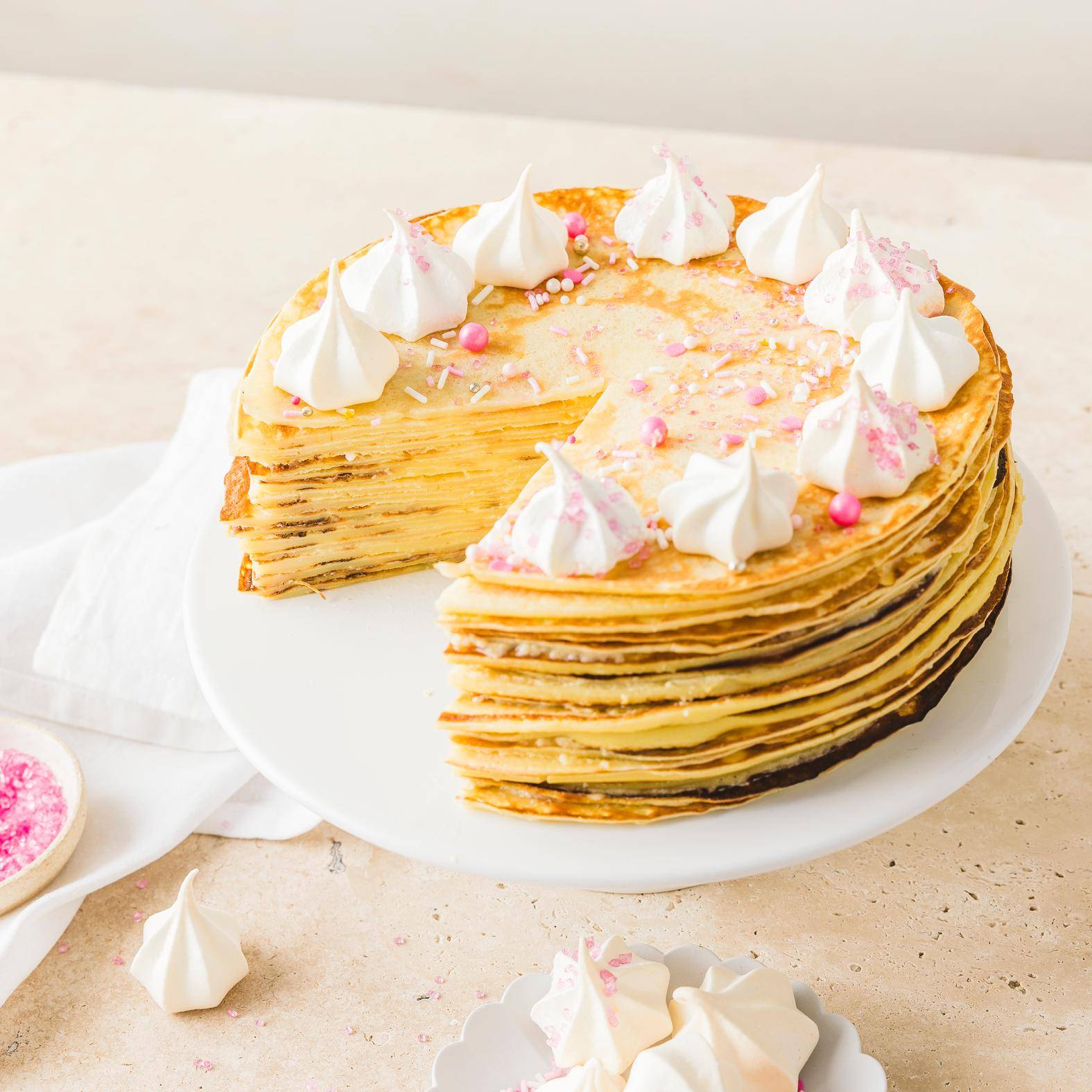 Mille-crêpe à la vanille et meringues croquantes - Recette Kitchen Machines Touch/Touch + | Moulinex