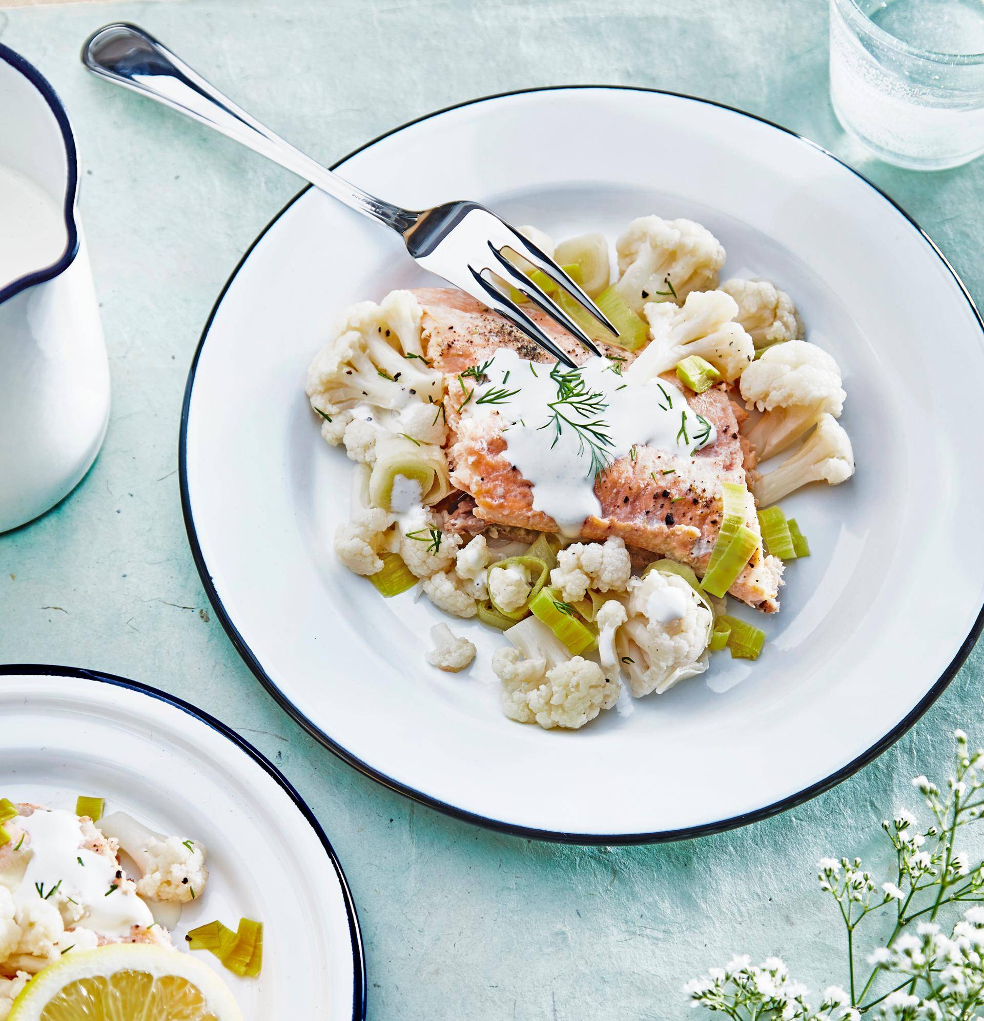 Chou-fleur saumon & herbes - Recette Cookeo | Moulinex