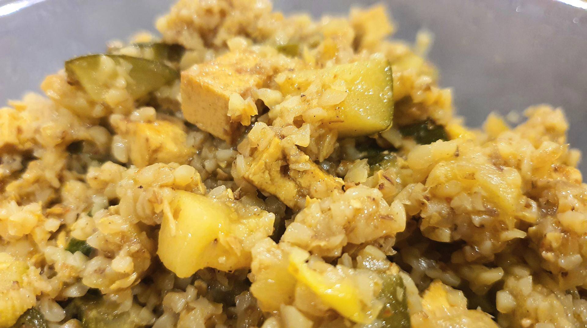 WW 8 pts - Boulgour de Sarrasin, Courgettes, Tofu - Recette Cookeo V3 | Moulinex