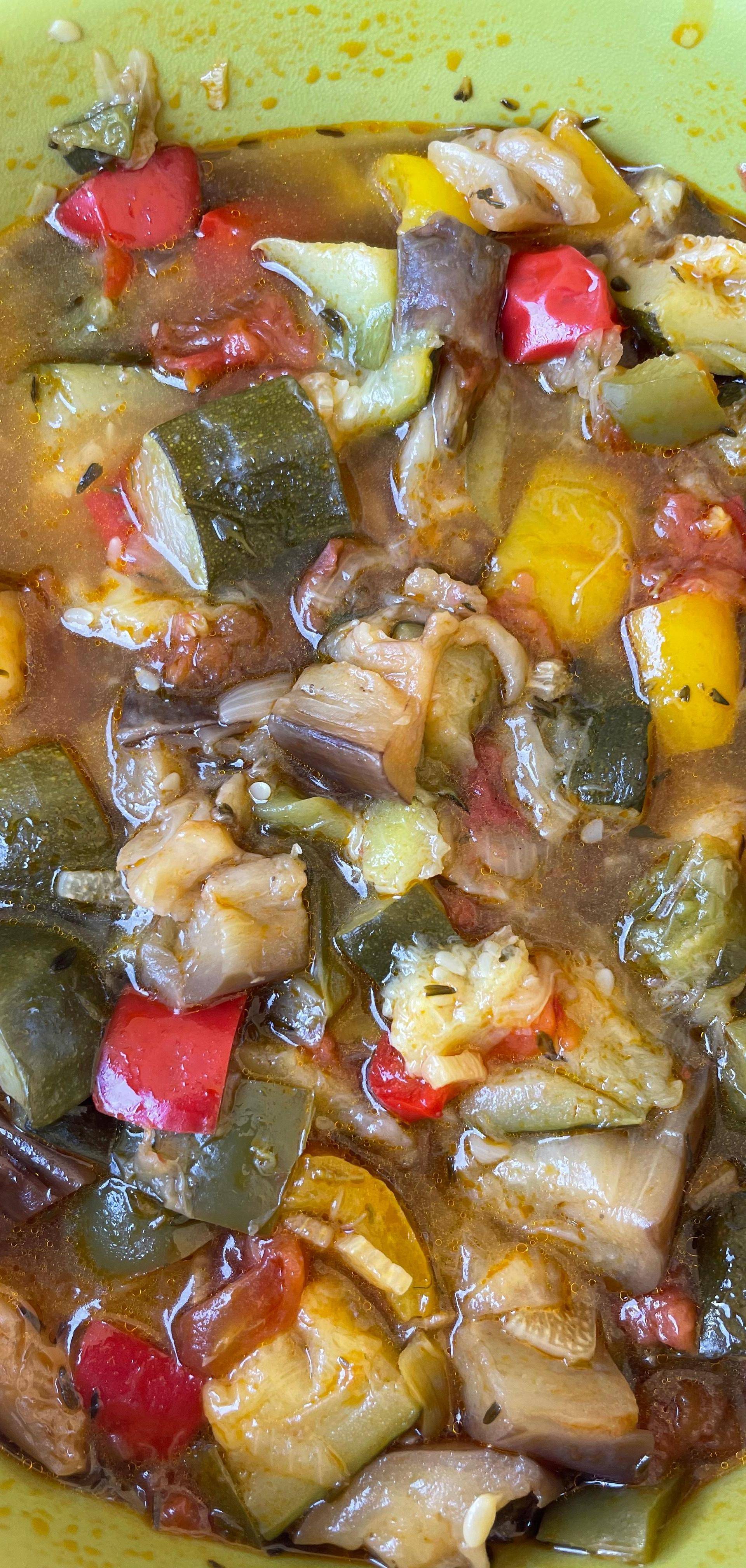 Ratatouille aux tomates anciennes - Recette Cookeo | Moulinex