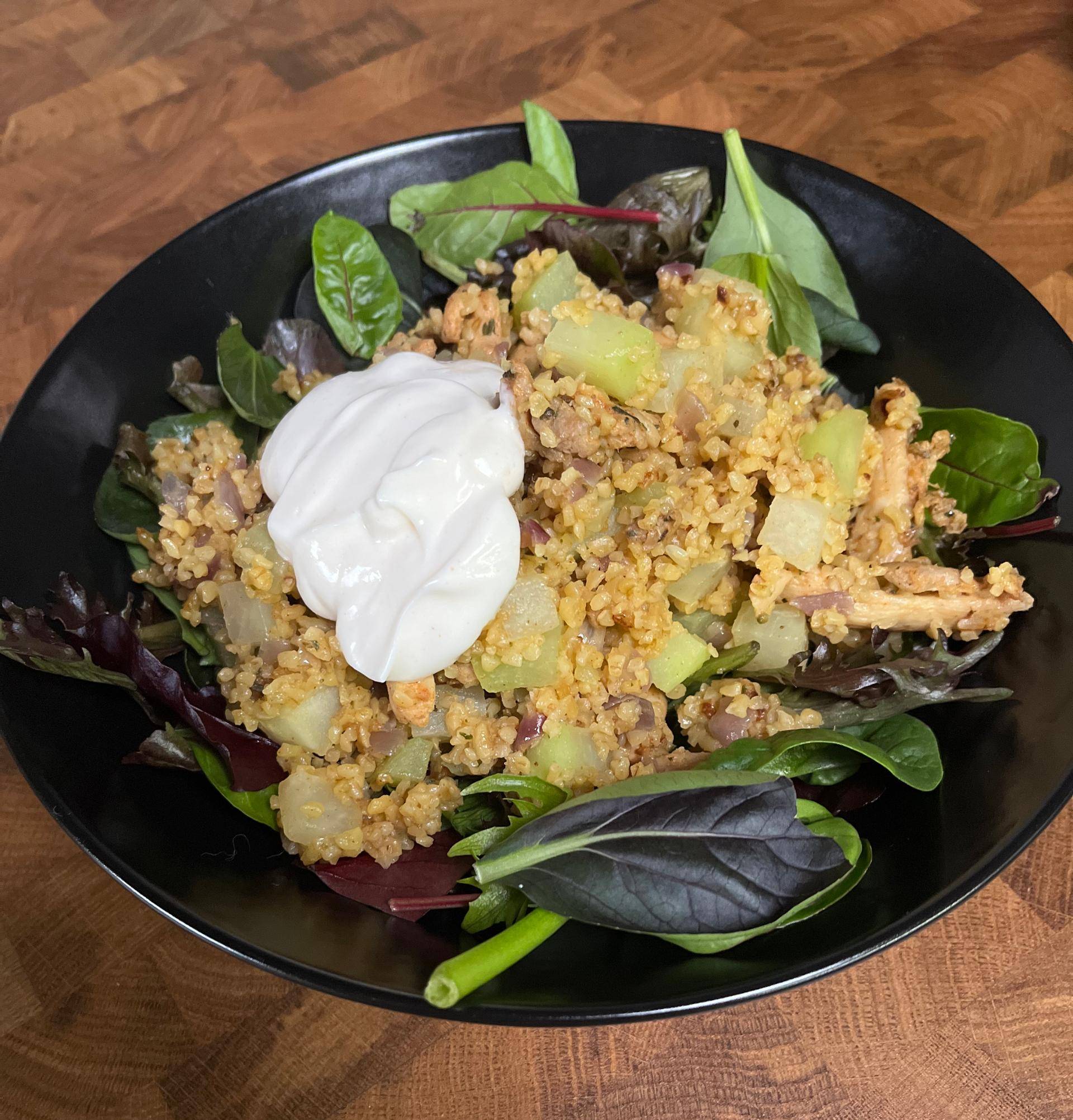 Gyros de poulet au chou-rave et boulgour - Recette Cookeo | Moulinex