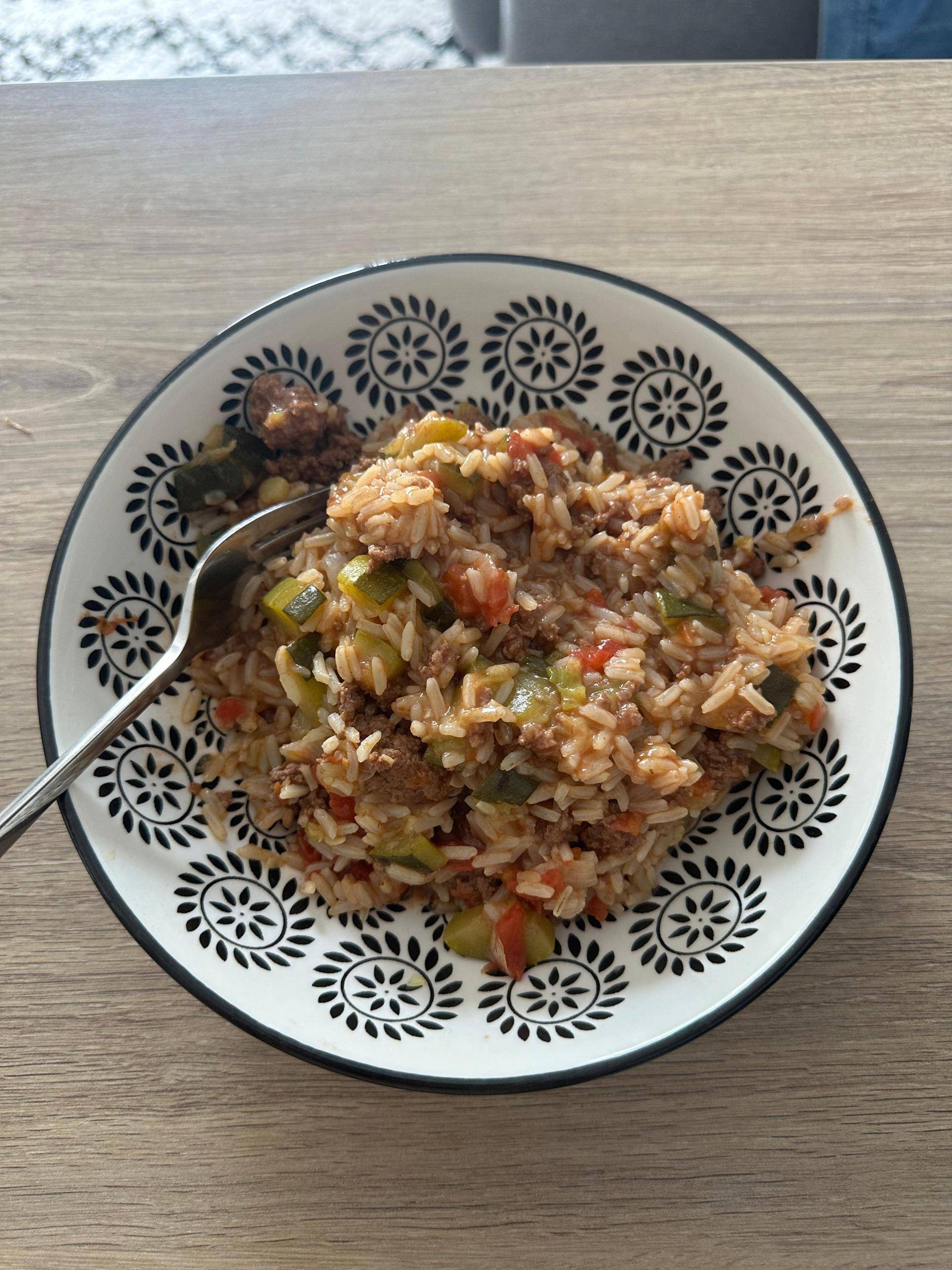 One pot riz courgette et viande hachée - Recette Cookeo V3 | Moulinex
