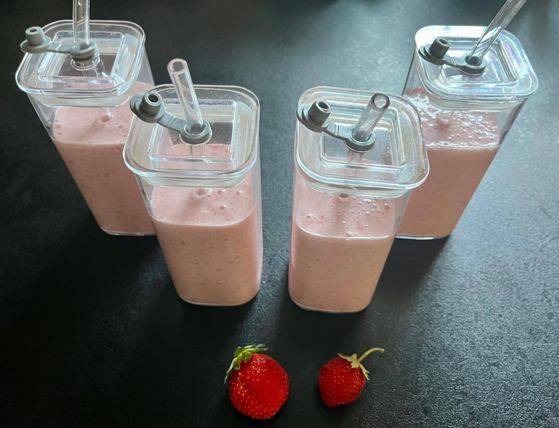 Milkshake à la fraise - Recette Companion Connect XL | Moulinex