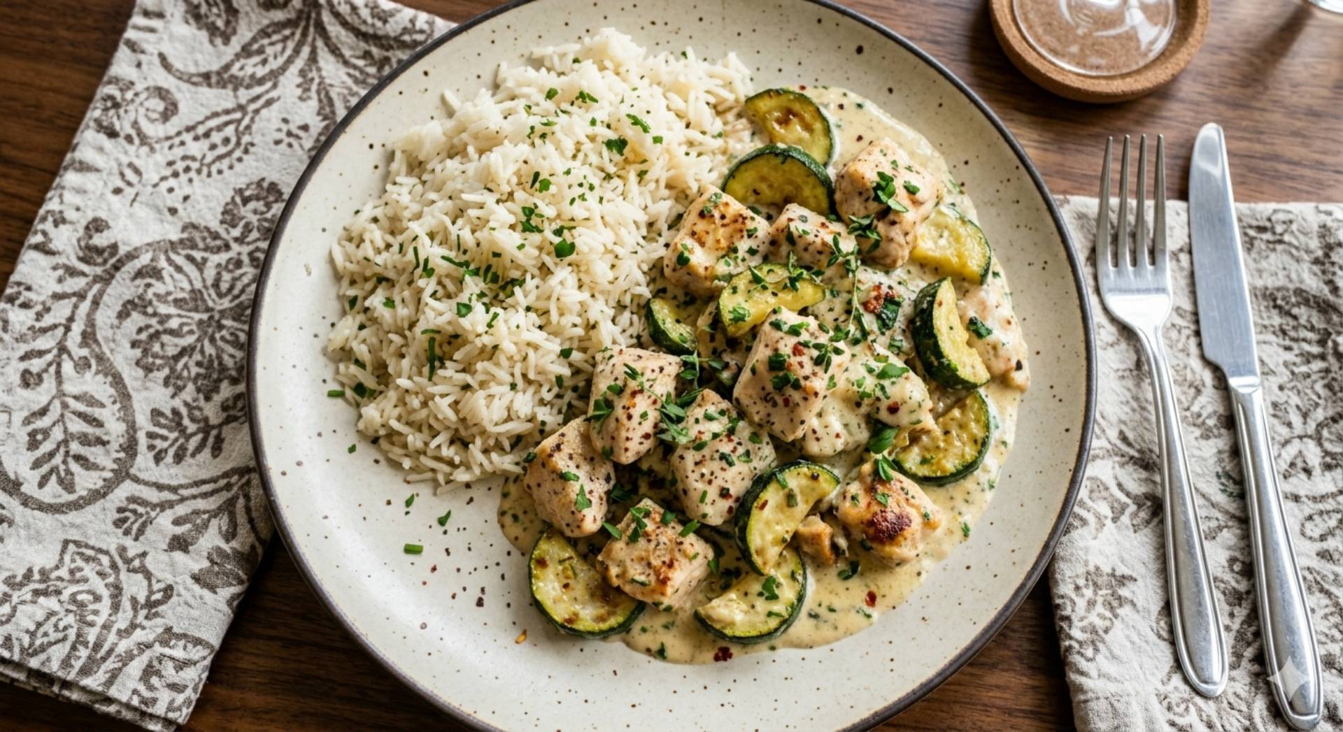 Poulet riz courgette au boursin - Recette Cookeo V3 | Moulinex