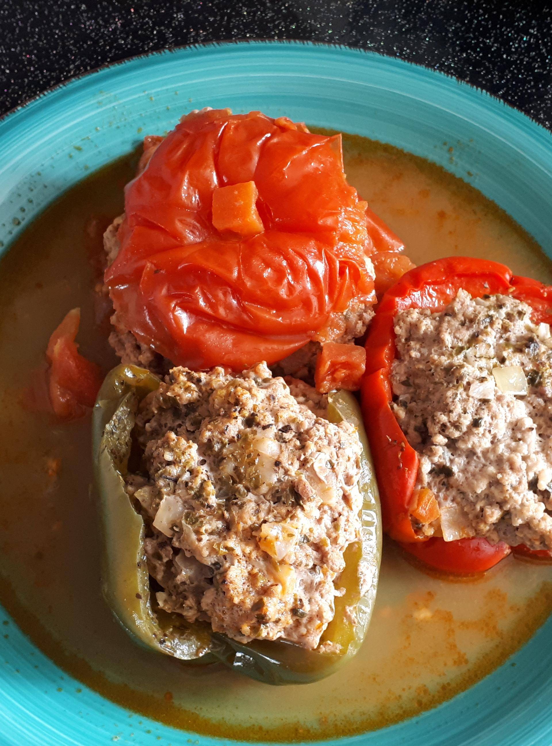 Poivrons farcis et riz tomate - Recette Cookeo | Moulinex