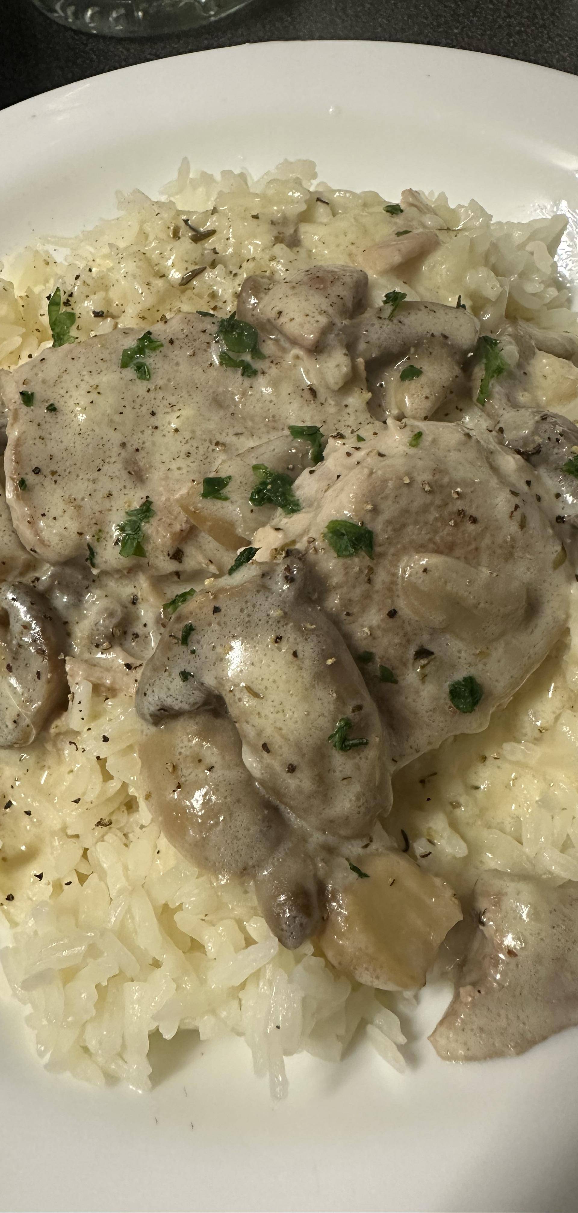 Filet mignon crémeux aux champignons, vin blanc & riz - Recette Cookeo V3 | Moulinex