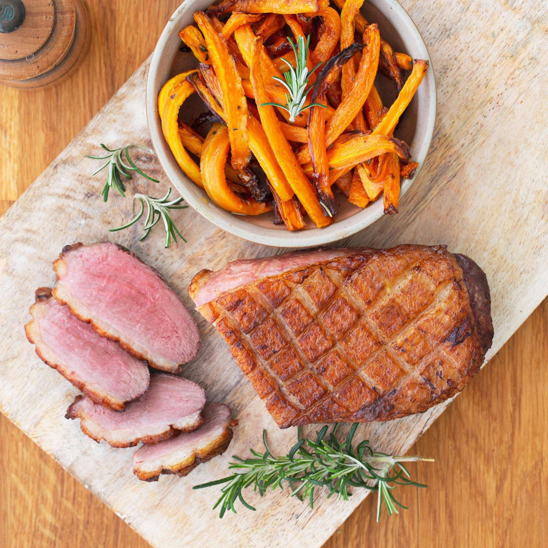 Poitrine de canard et frites de patates douces - Recette Dual EasyFry&Grill | Moulinex