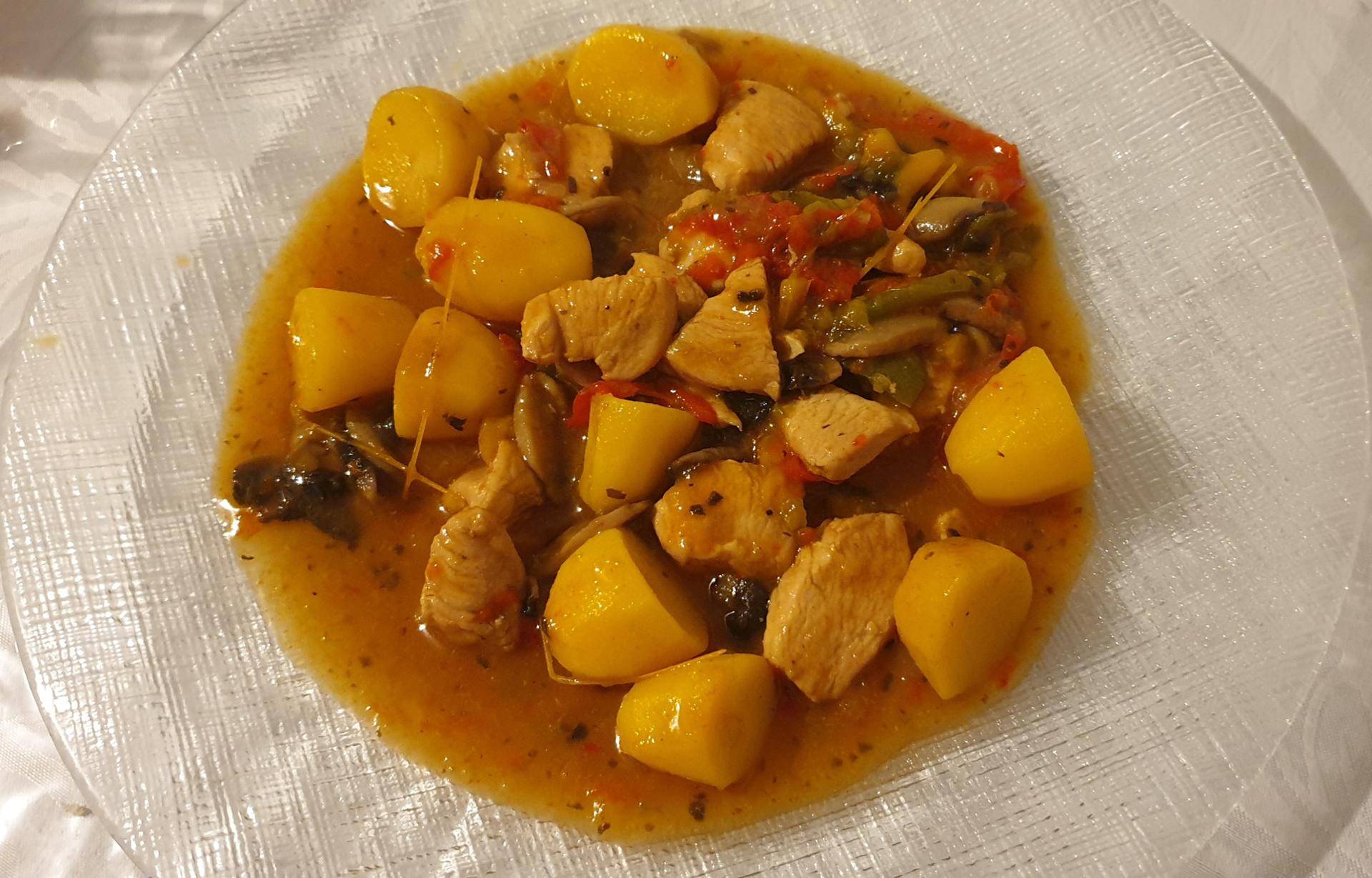 Poulet, poivrons et pomme de terre - Recette Cookeo | Moulinex