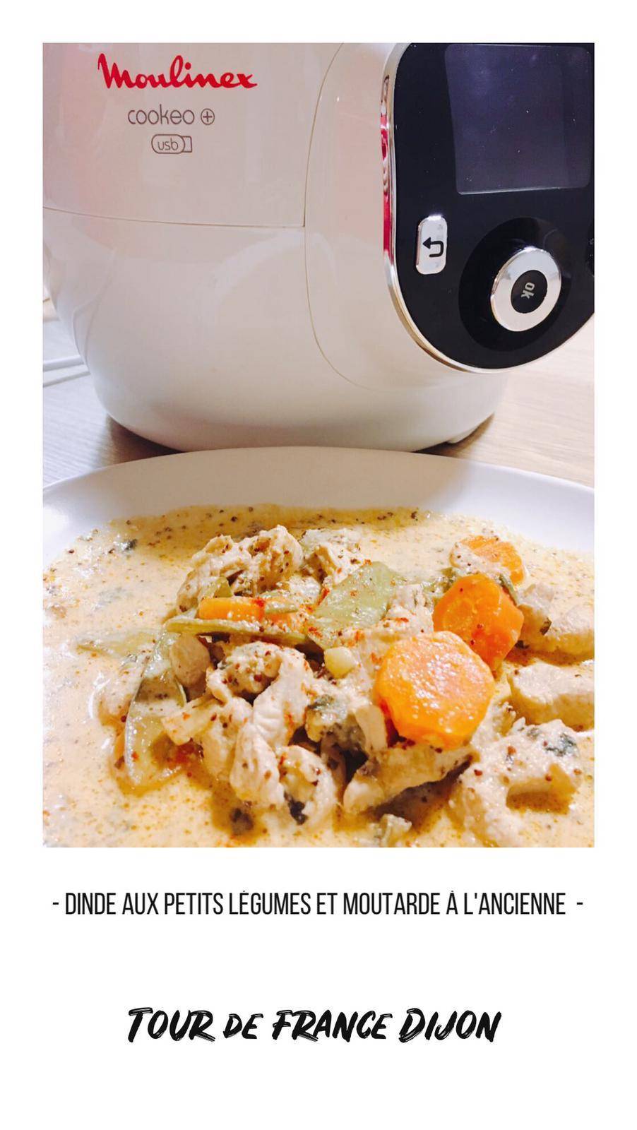 Dinde à la moutarde et ses petits légumes - Tour de France Dijon - Recette Cookeo | Moulinex