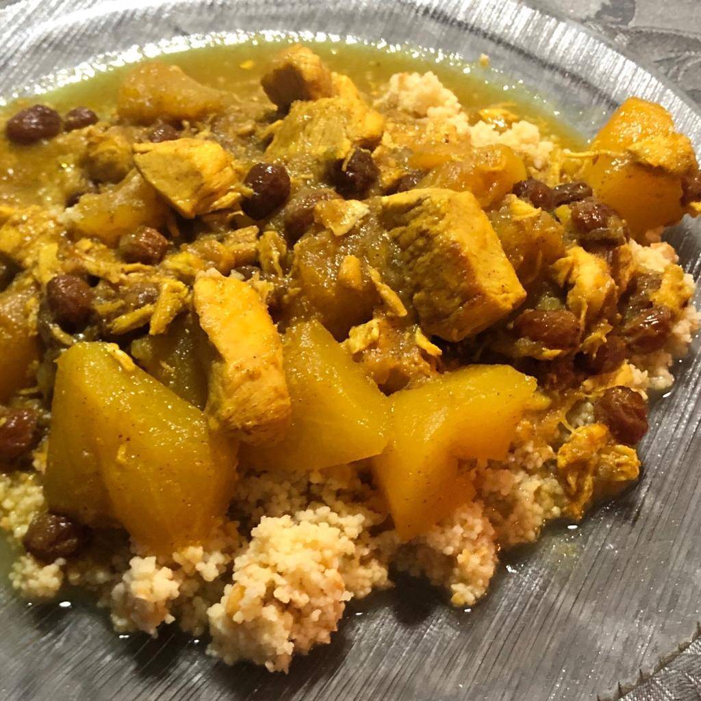 Tajine de poulet papaye verte raisin sec cannelle - Recette Cookeo | Moulinex