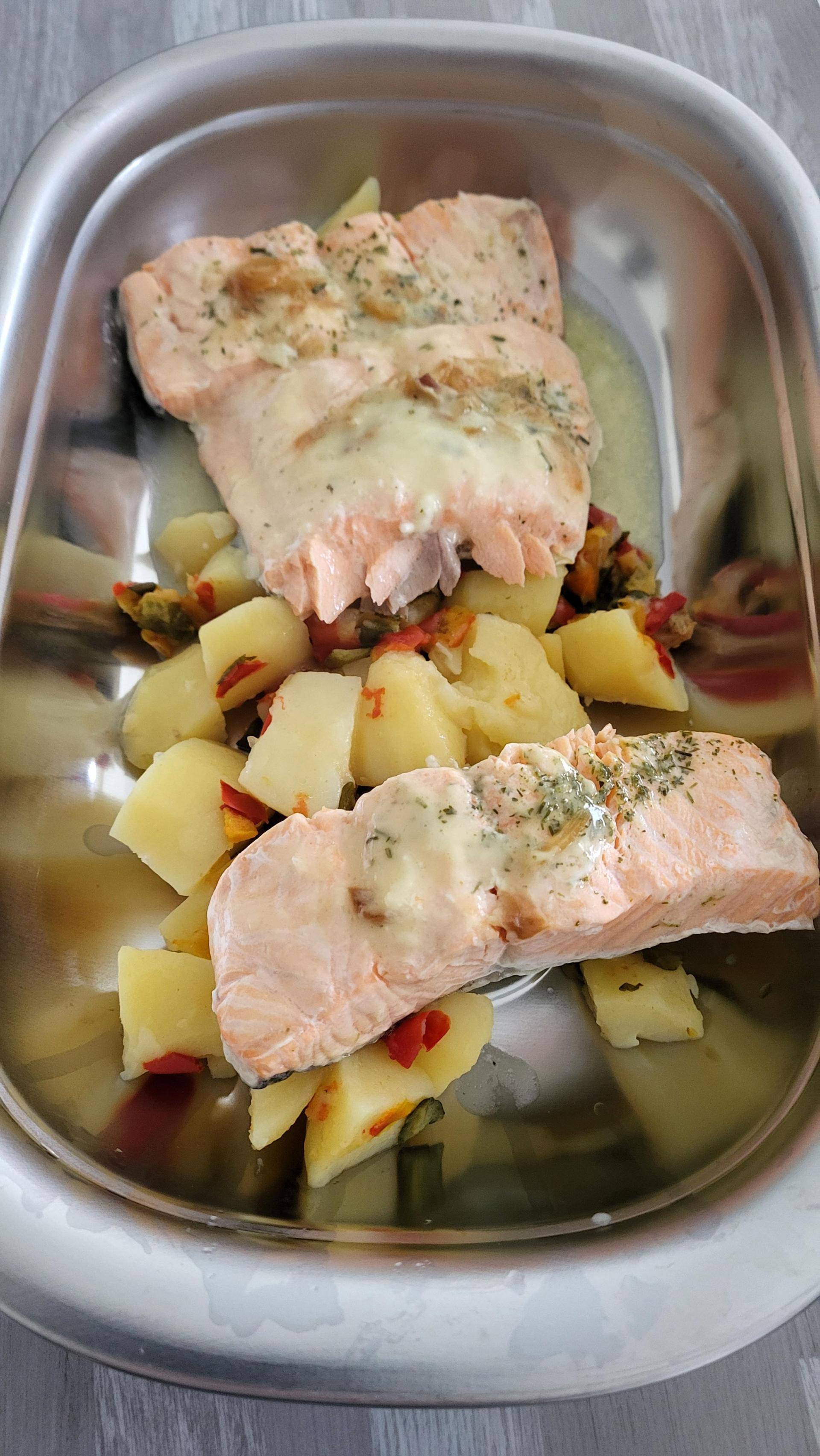 Saumon sauce au beurre citronnée - Recette Cookeo V3 Mini | Moulinex
