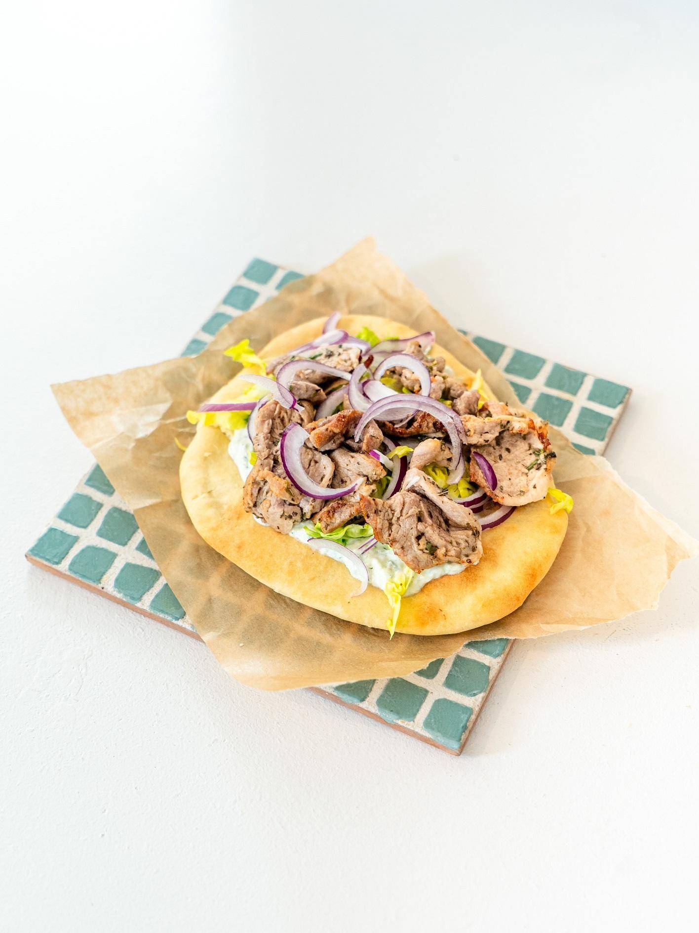 Gyros, pita maison & tzatziki - Recette Dual EasyFry | Moulinex