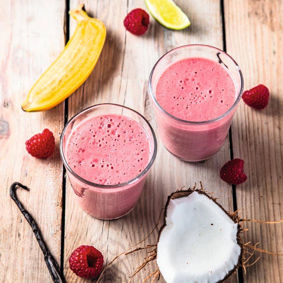 Smoothie framboises, coco et vanille - Recette Perfectmix + | Moulinex