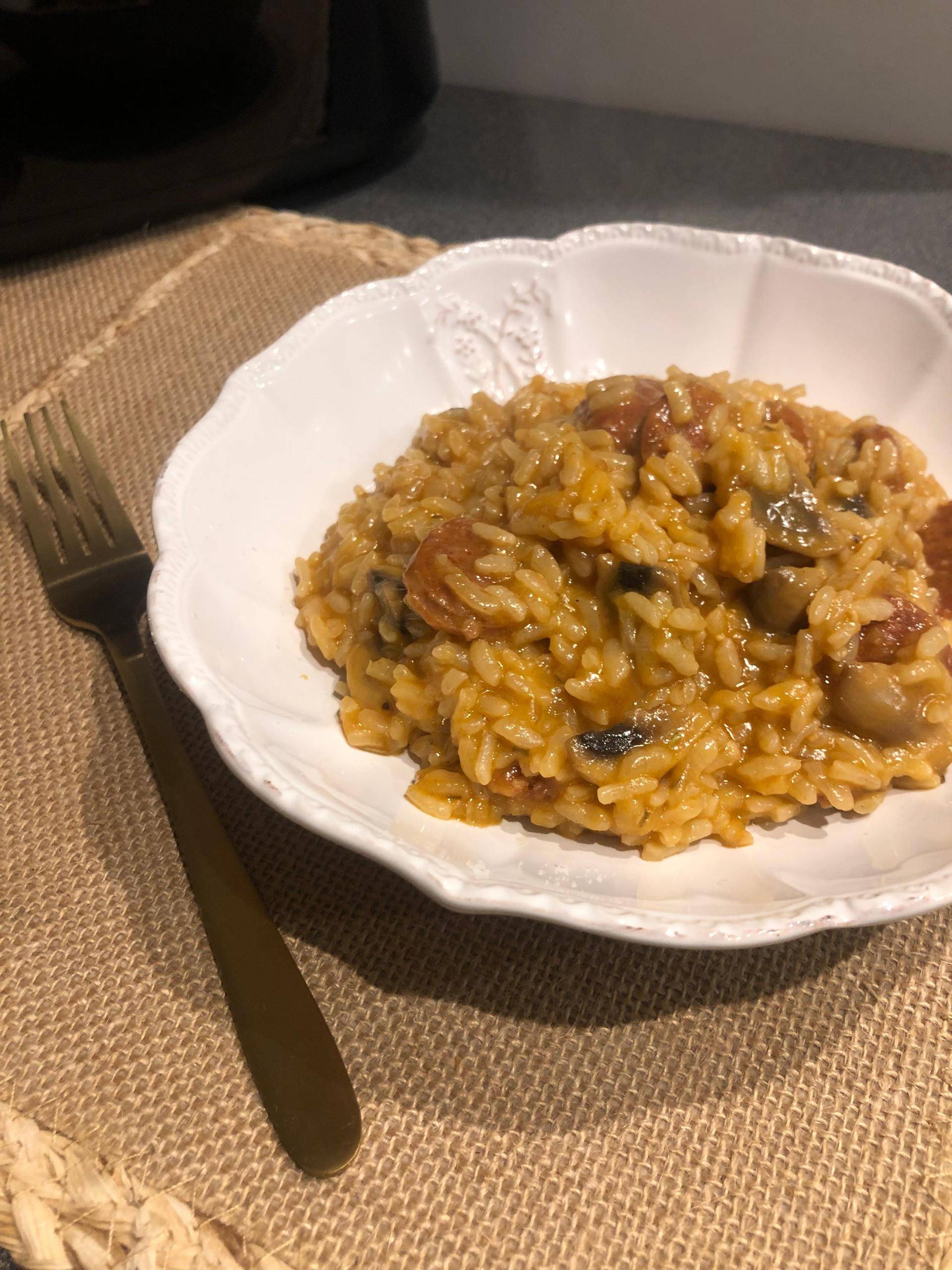 Risotto Chorizo Champignons et son Paprika - Recette Cookeo | Moulinex
