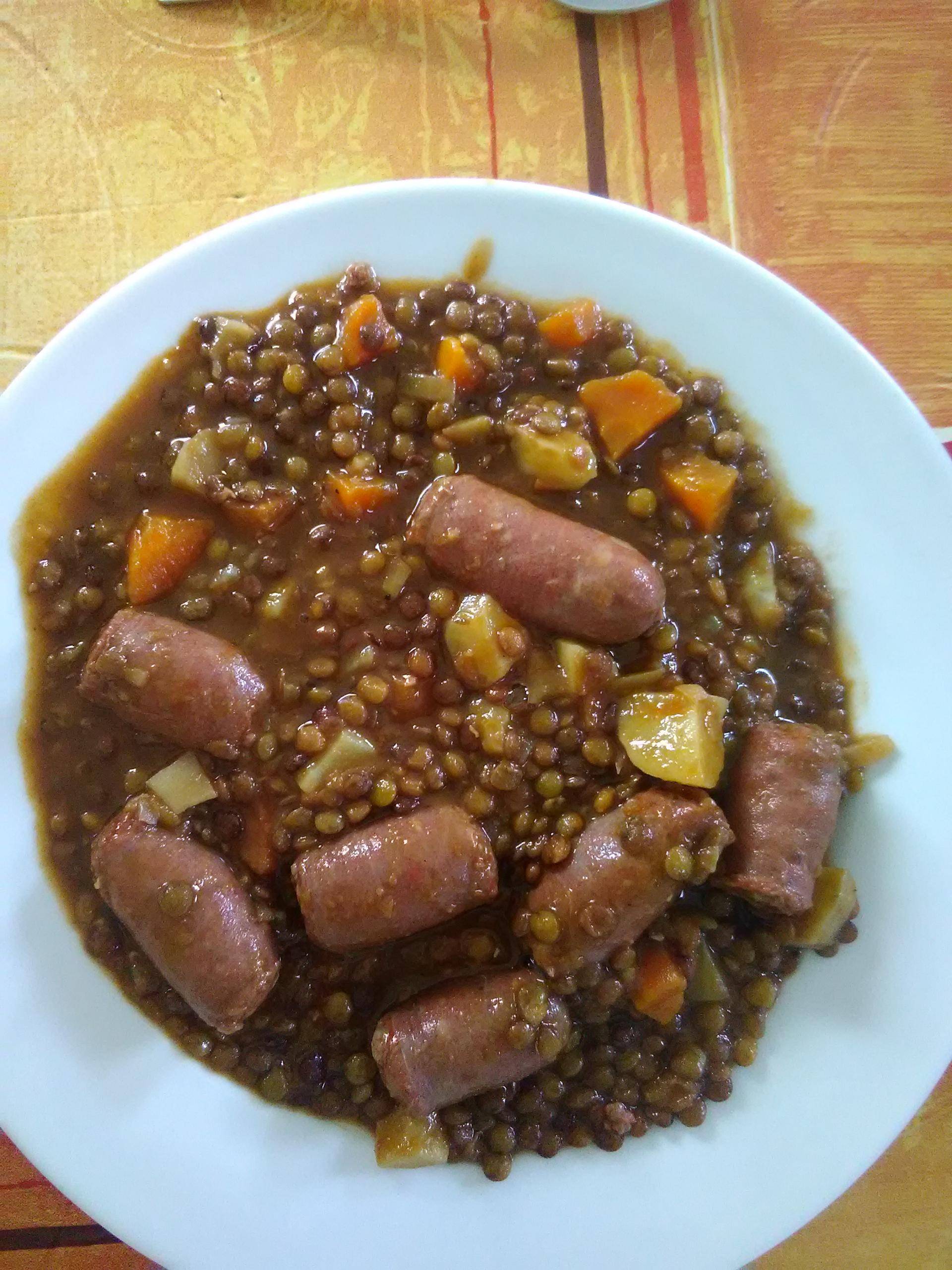Ragoût de lentilles aux merguez - Recette Cookeo | Moulinex