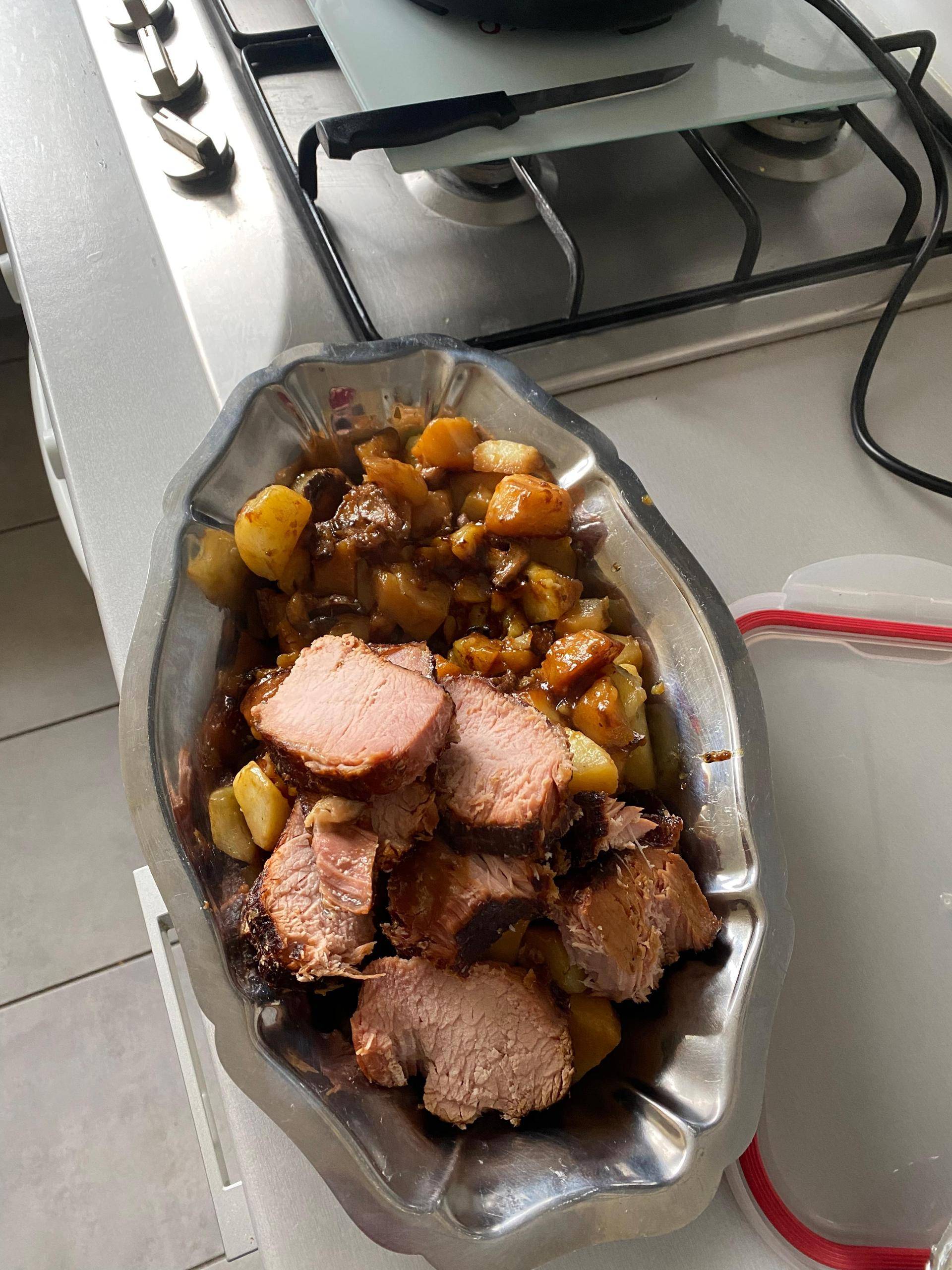 Rôti de porc fumée avec pomme de terres - Recette Cookeo | Moulinex