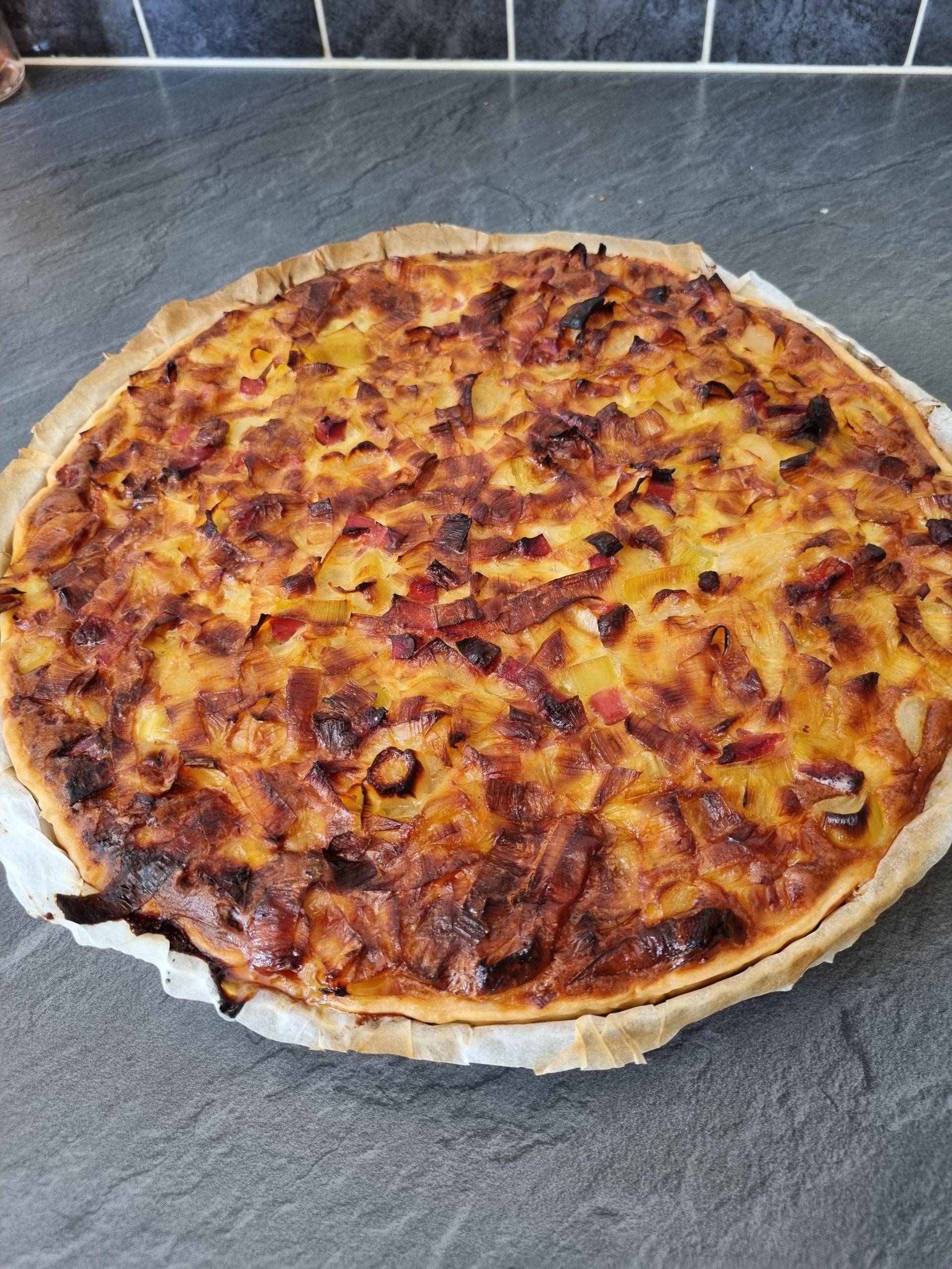 Tarte aux poireaux et aux lardons - Recette Companion Connect XL | Moulinex