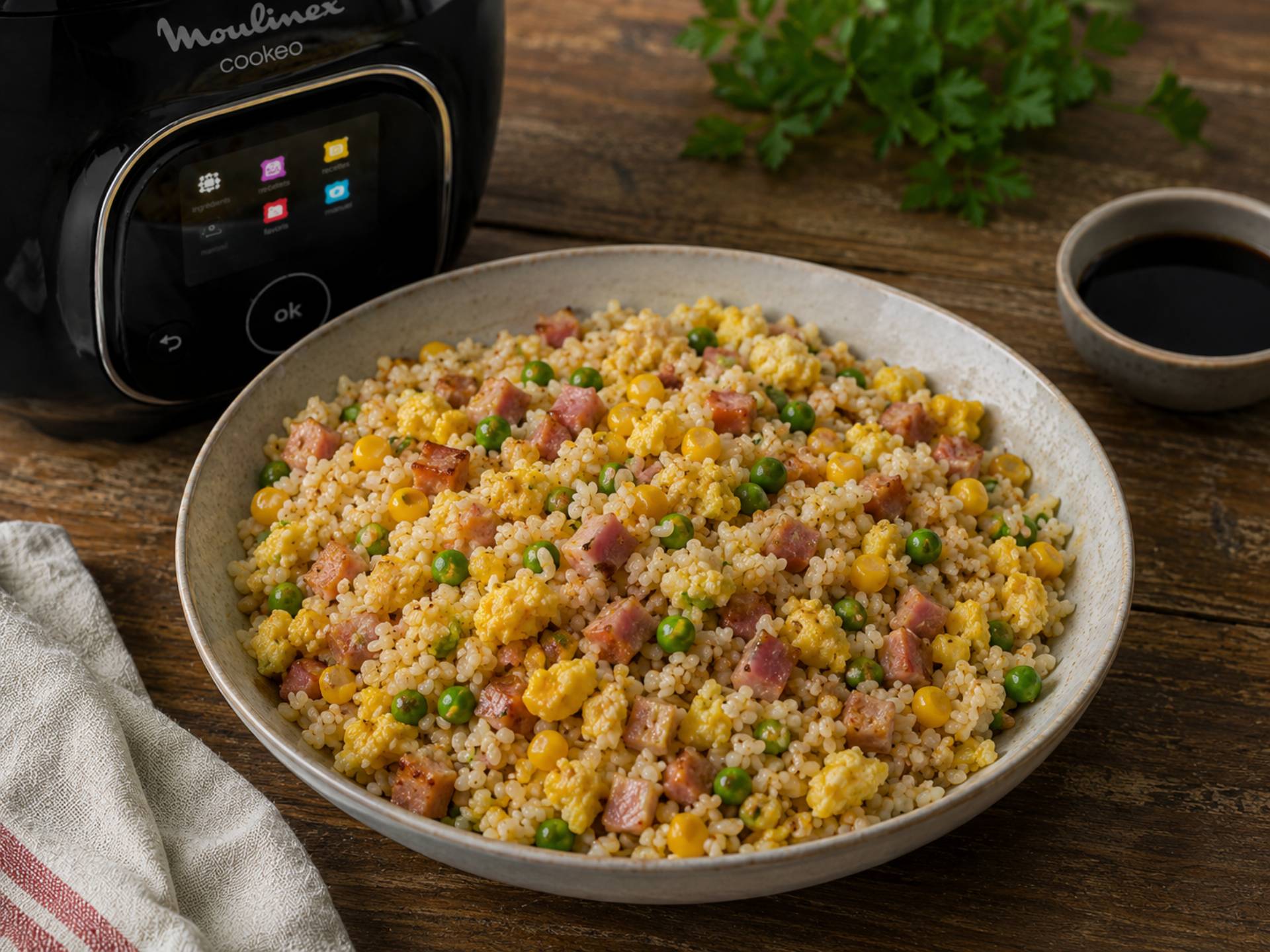 Riz cantonais rapide de LEO - Recette Cookeo 9in1 | Moulinex