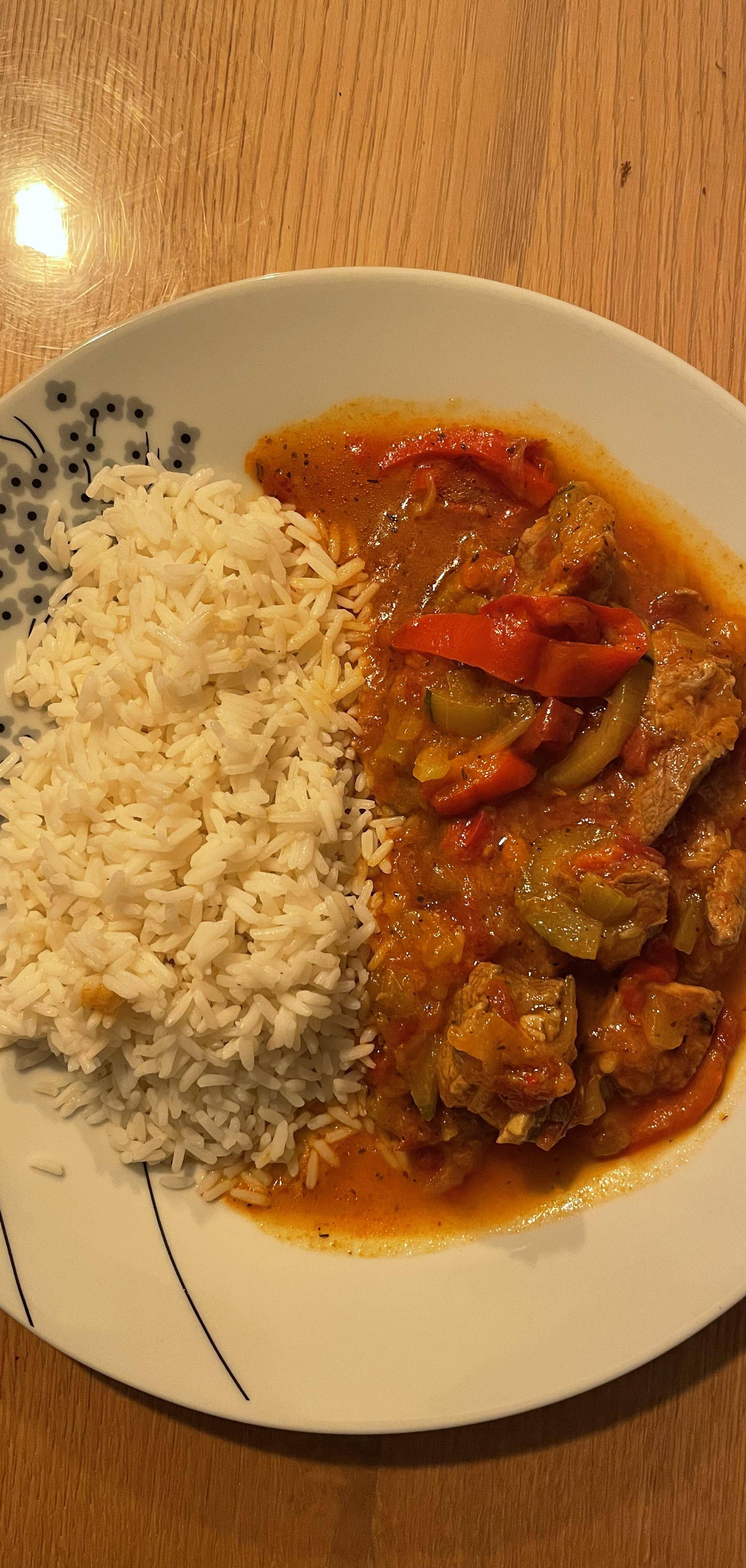 Sauté de porc poivron courgettes tomate - Recette Cookeo | Moulinex