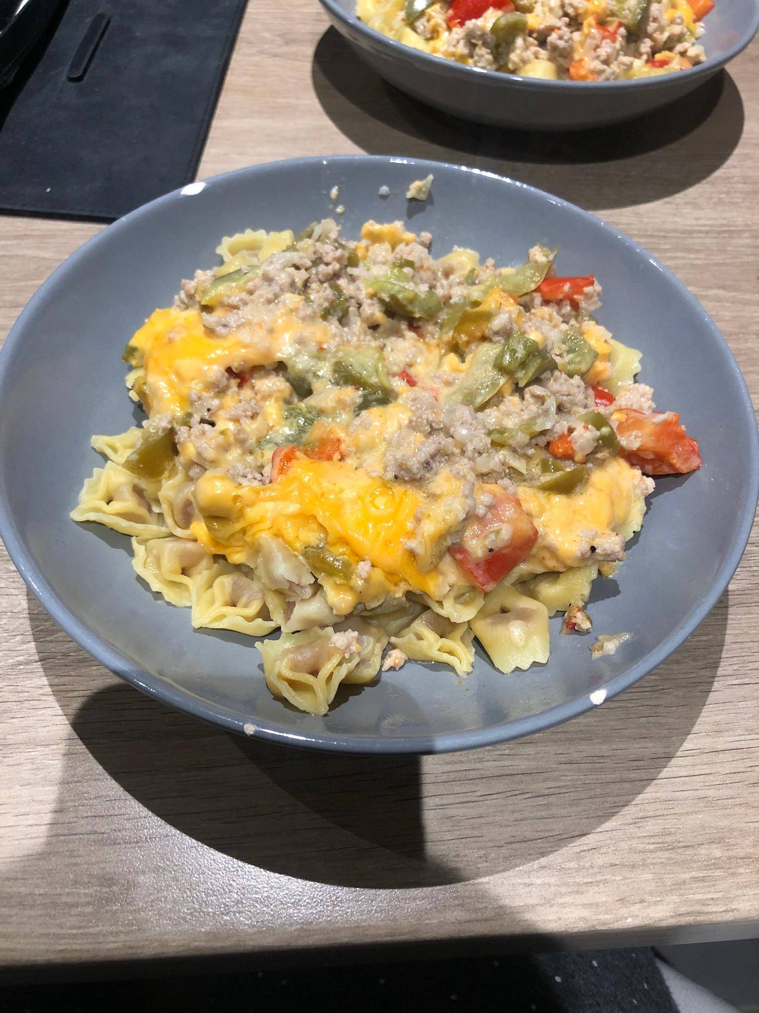 Pâte farcie, viande haché poivron cheddar - Recette Cookeo V3 | Moulinex