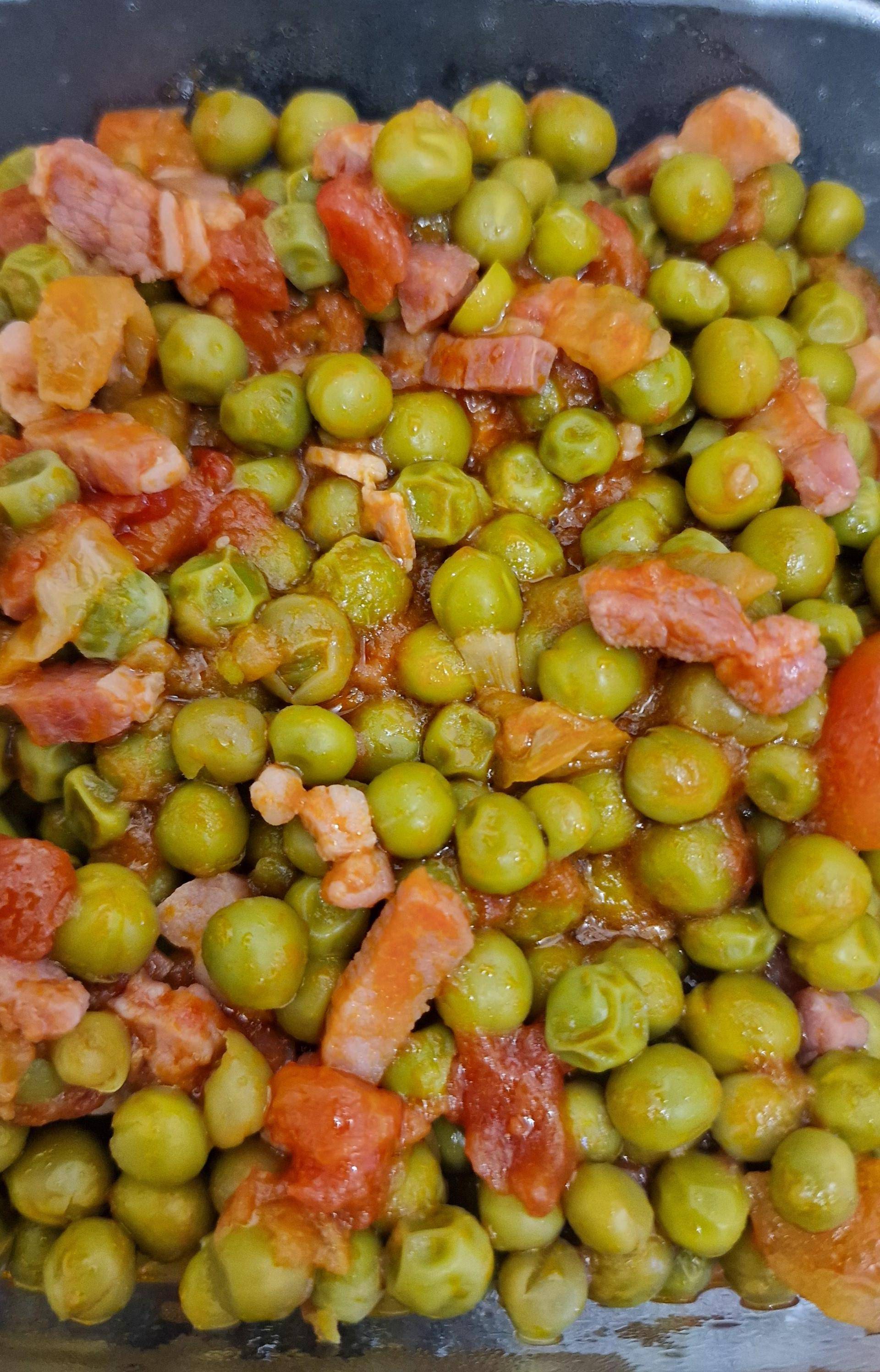 Petits pois lardons tomates - Recette Cookeo | Moulinex