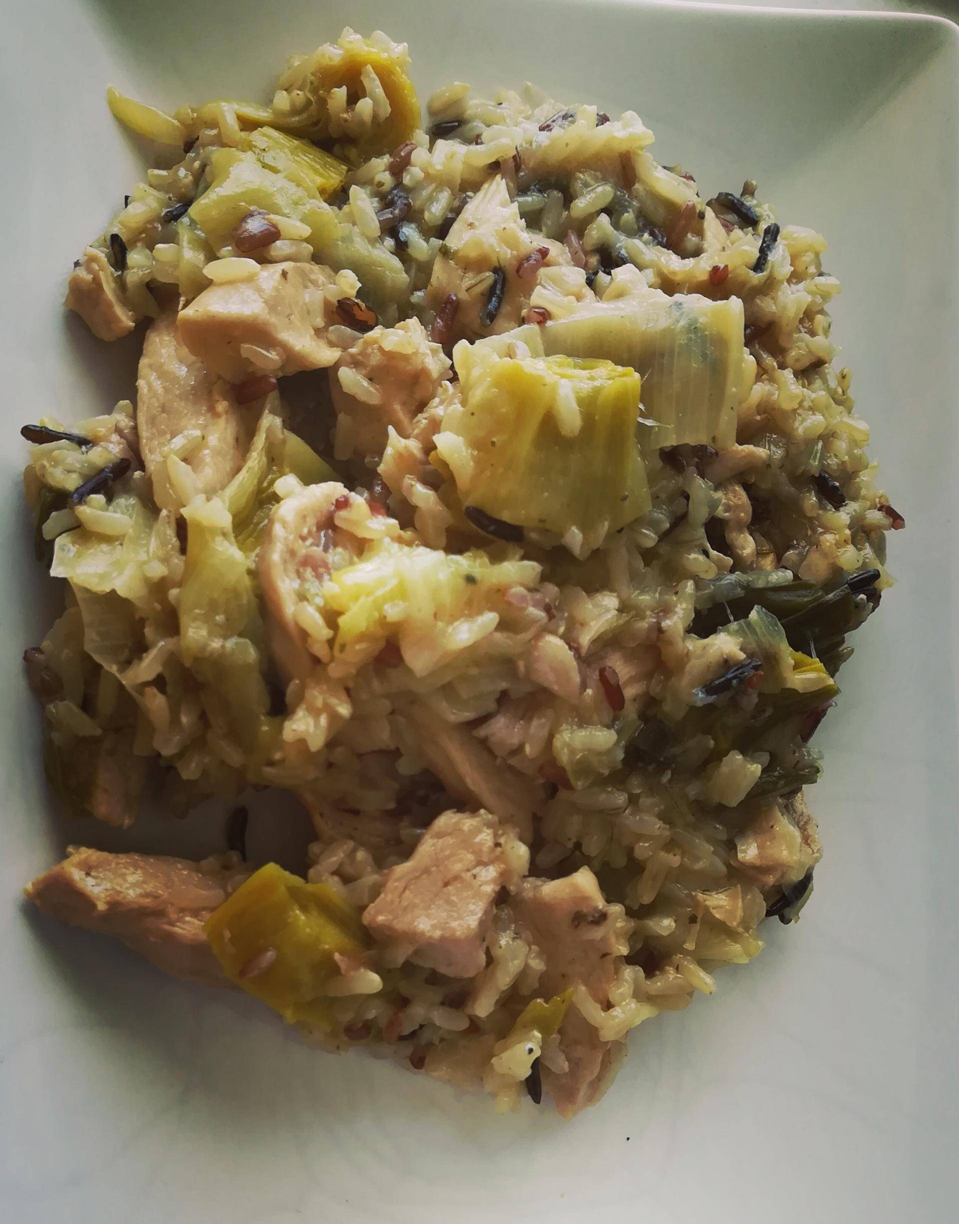Riz sauvage poulet poireaux - Recette Cookeo | Moulinex