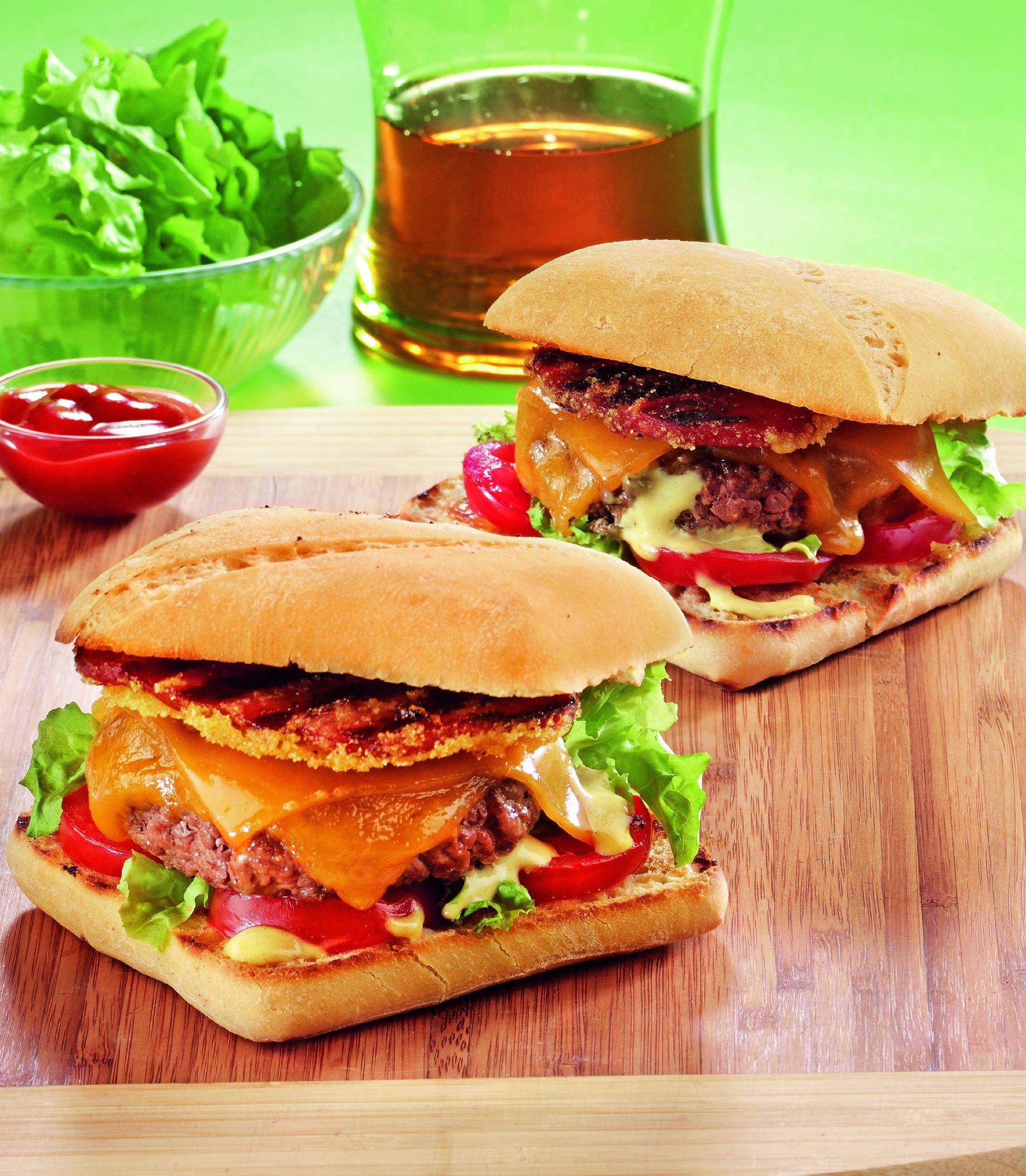 Cheeseburger met gerookt buikspek - Recette EASY FRY GRILL & STEAM 3 in 1 | Moulinex