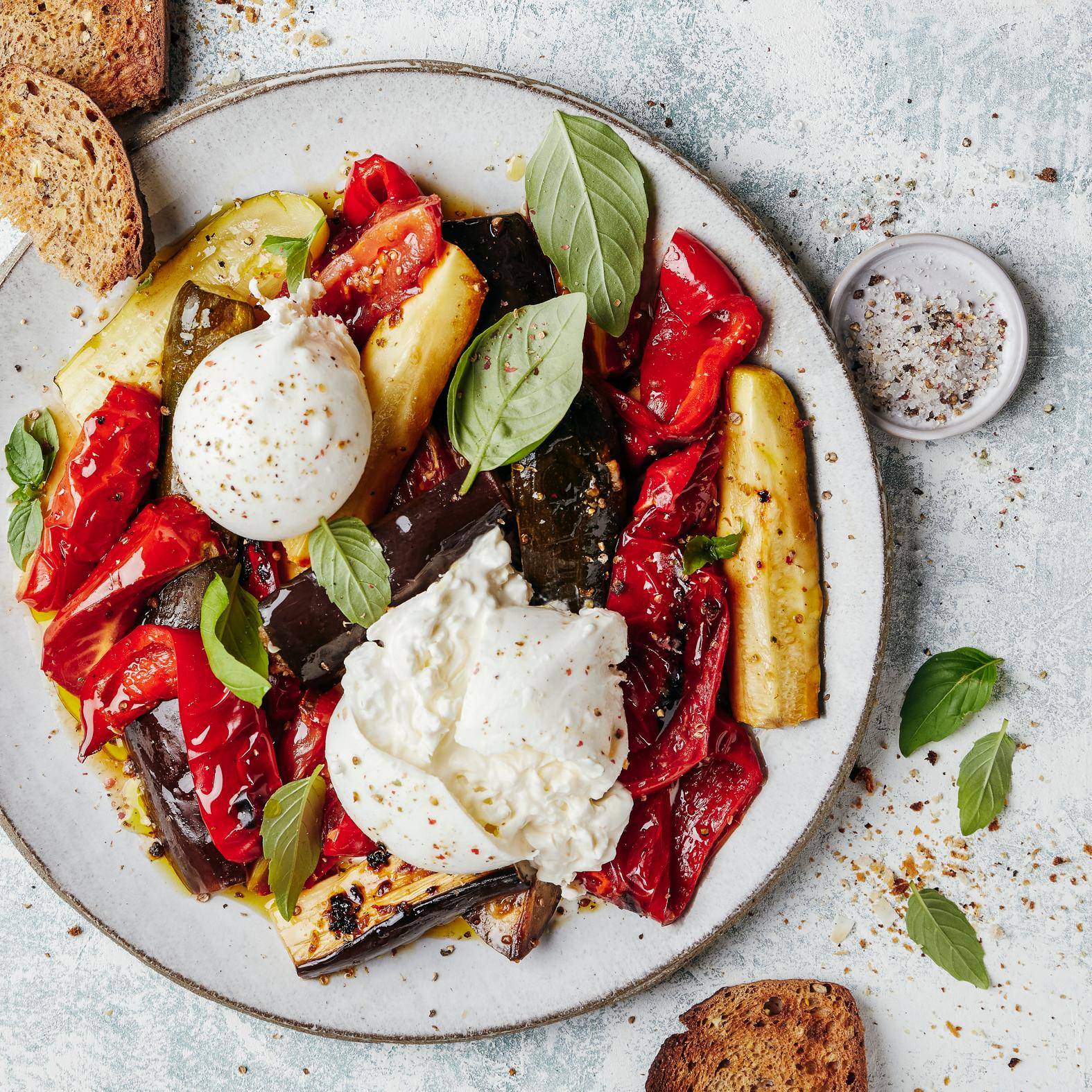 Antipasti de légumes à l’italienne et burrata - Recette Multifunction Airfryer Oven Digital | Moulinex