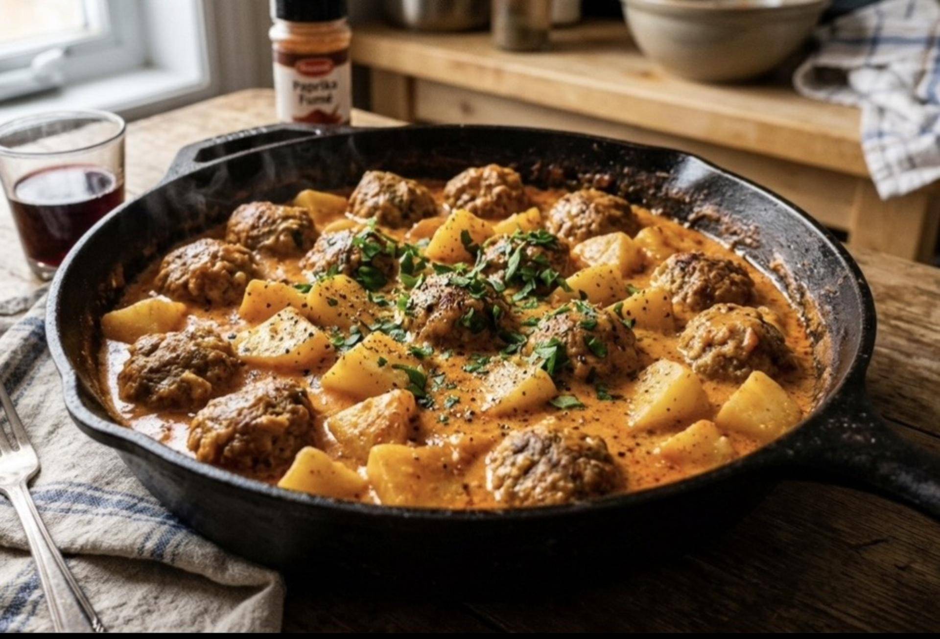 Mijoté de boulettes et patates à la crème épicée de JoOgeek - Recette Cookeo | Moulinex