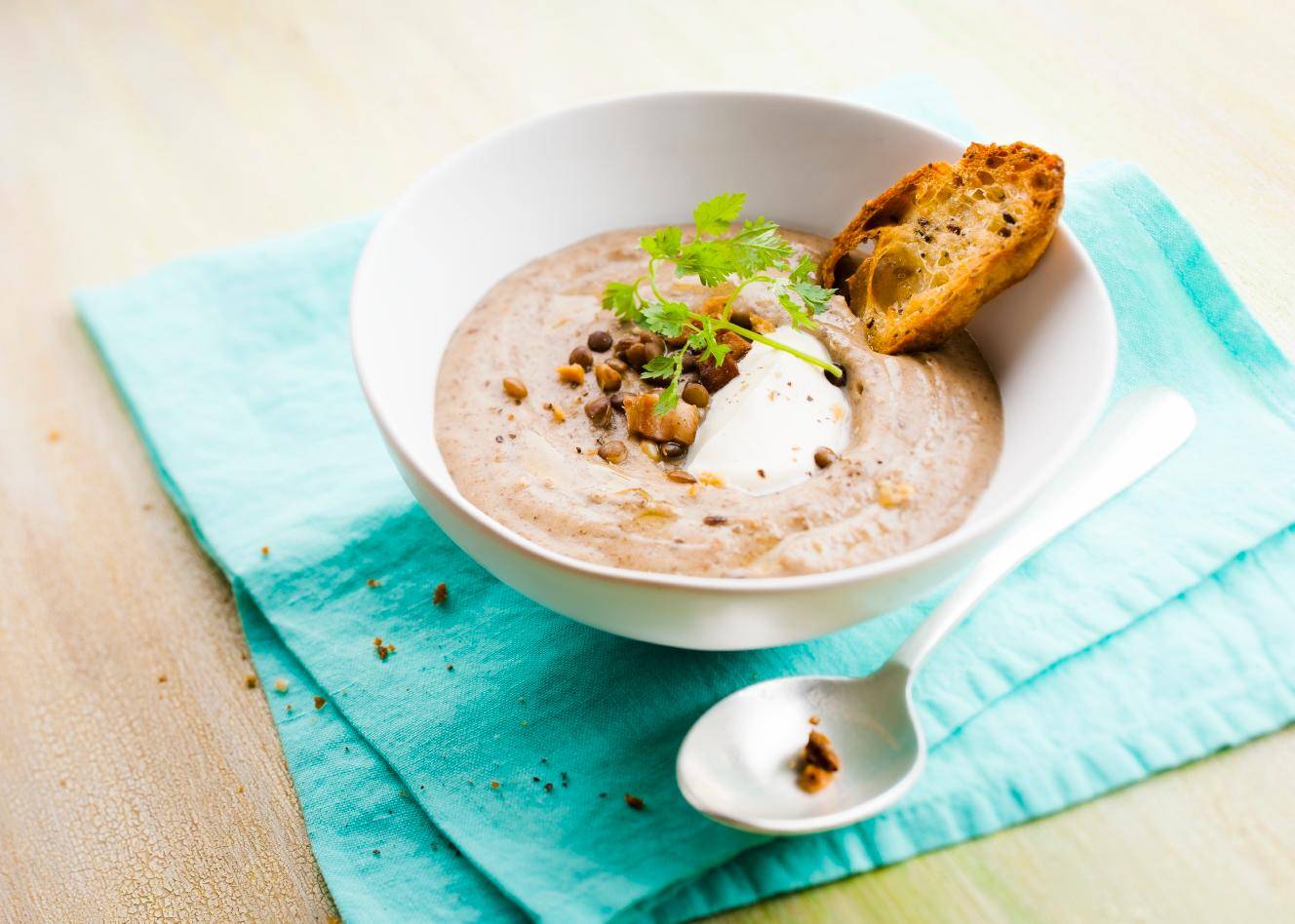 Soupe de lentilles et lardons - Recette Cookeo | Moulinex