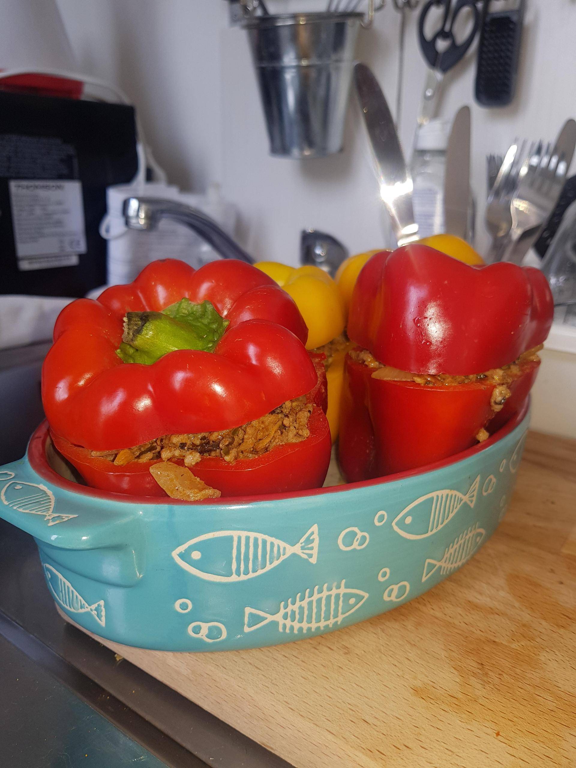 Poivrons farcis à la viande hachée - Recette Cookeo | Moulinex