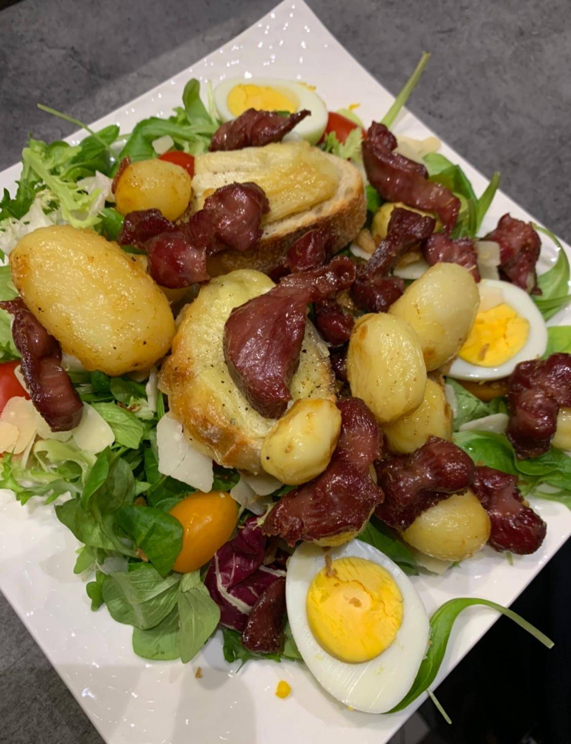 Salade de gésiers confits pommes de terre grenailles extra Crisp - Recette Cookeo | Moulinex
