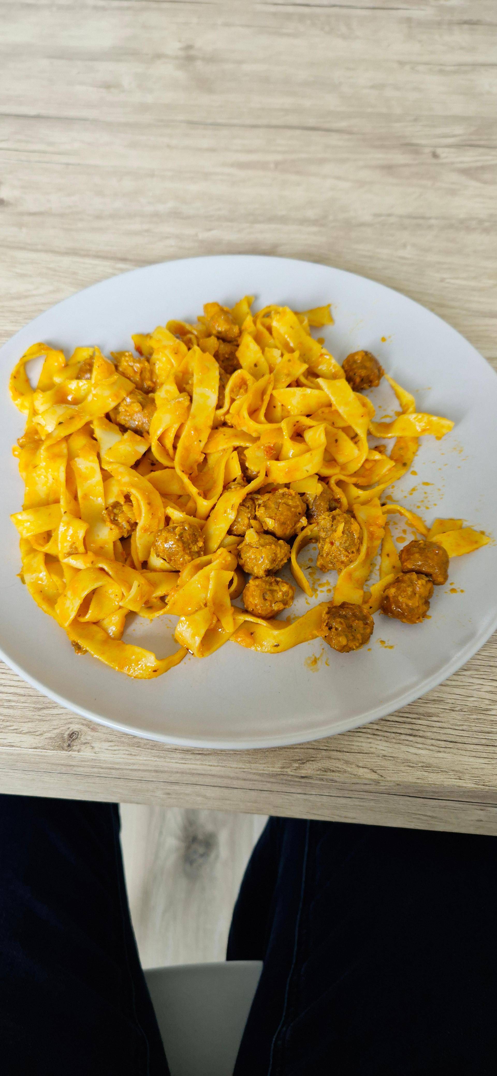 Tagliatelles aux merguez - Recette Companion Connect XL | Moulinex