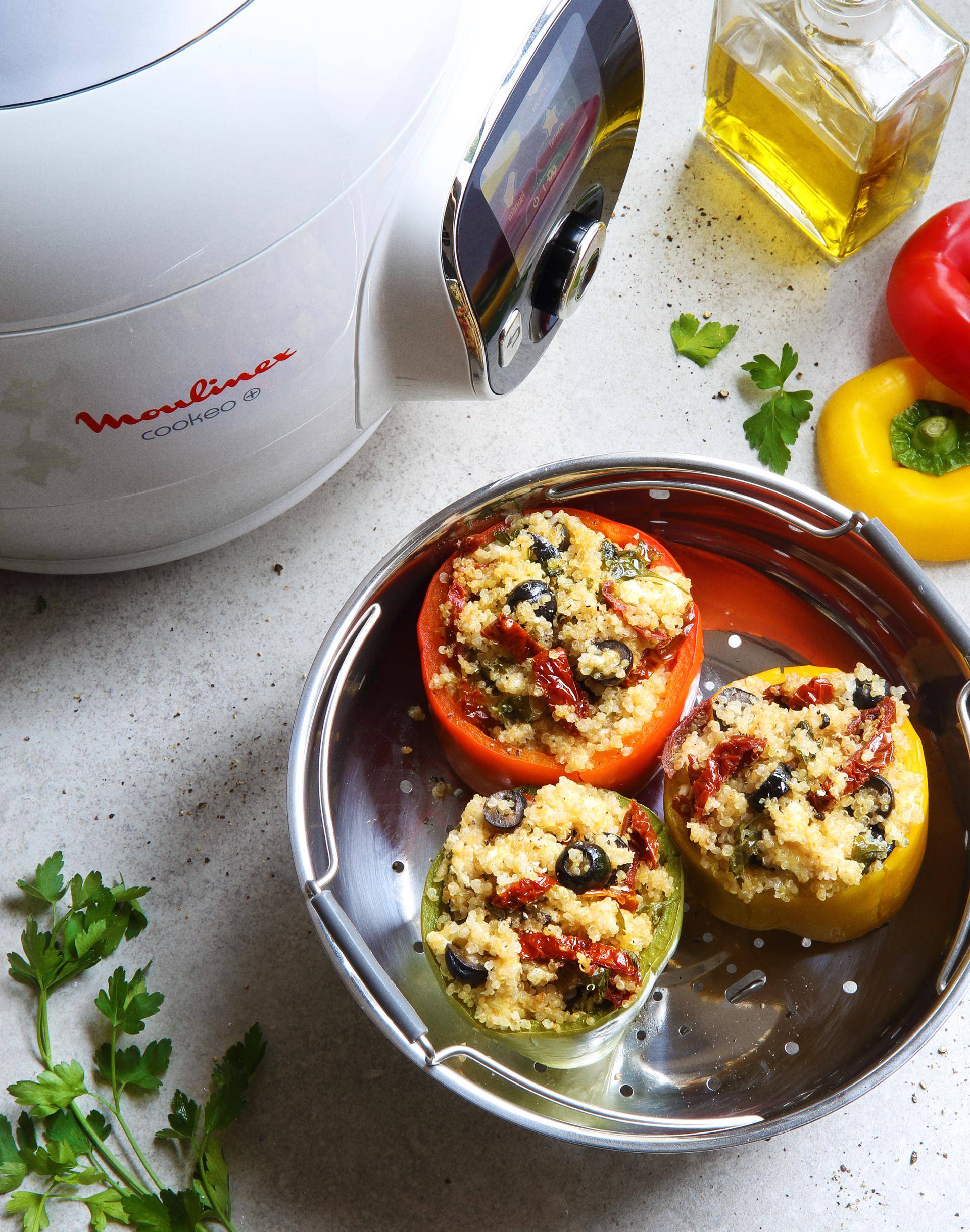 Poivrons farcis au quinoa - Recette Cookeo | Moulinex