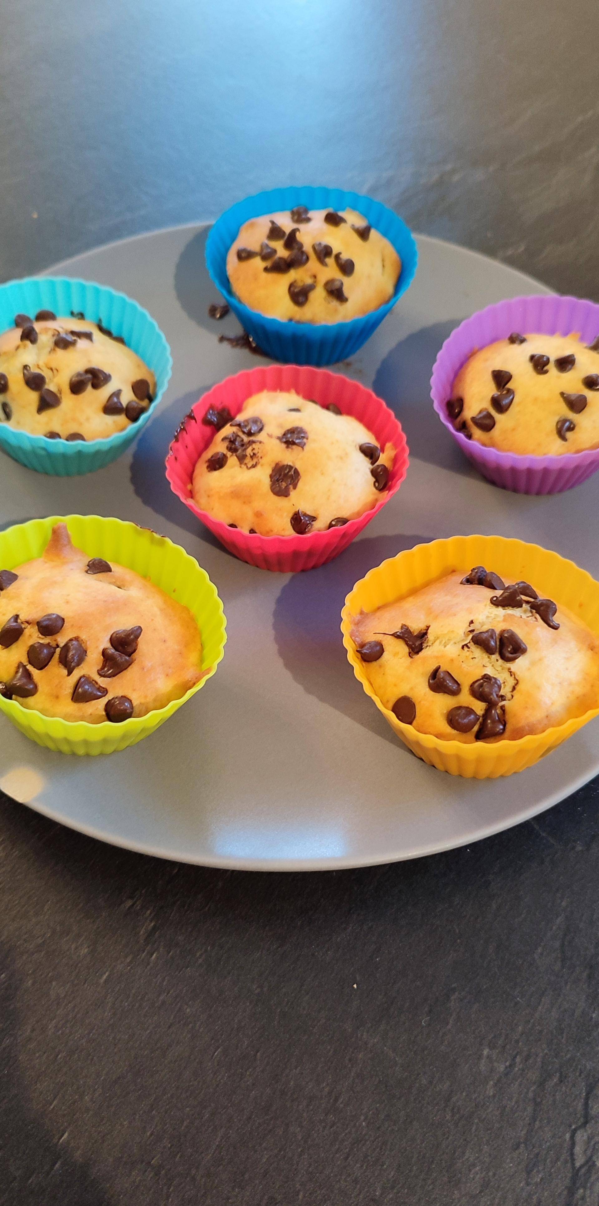 Muffin au yaourt, poire chocolat - Recette Dual EasyFry&Grill | Moulinex
