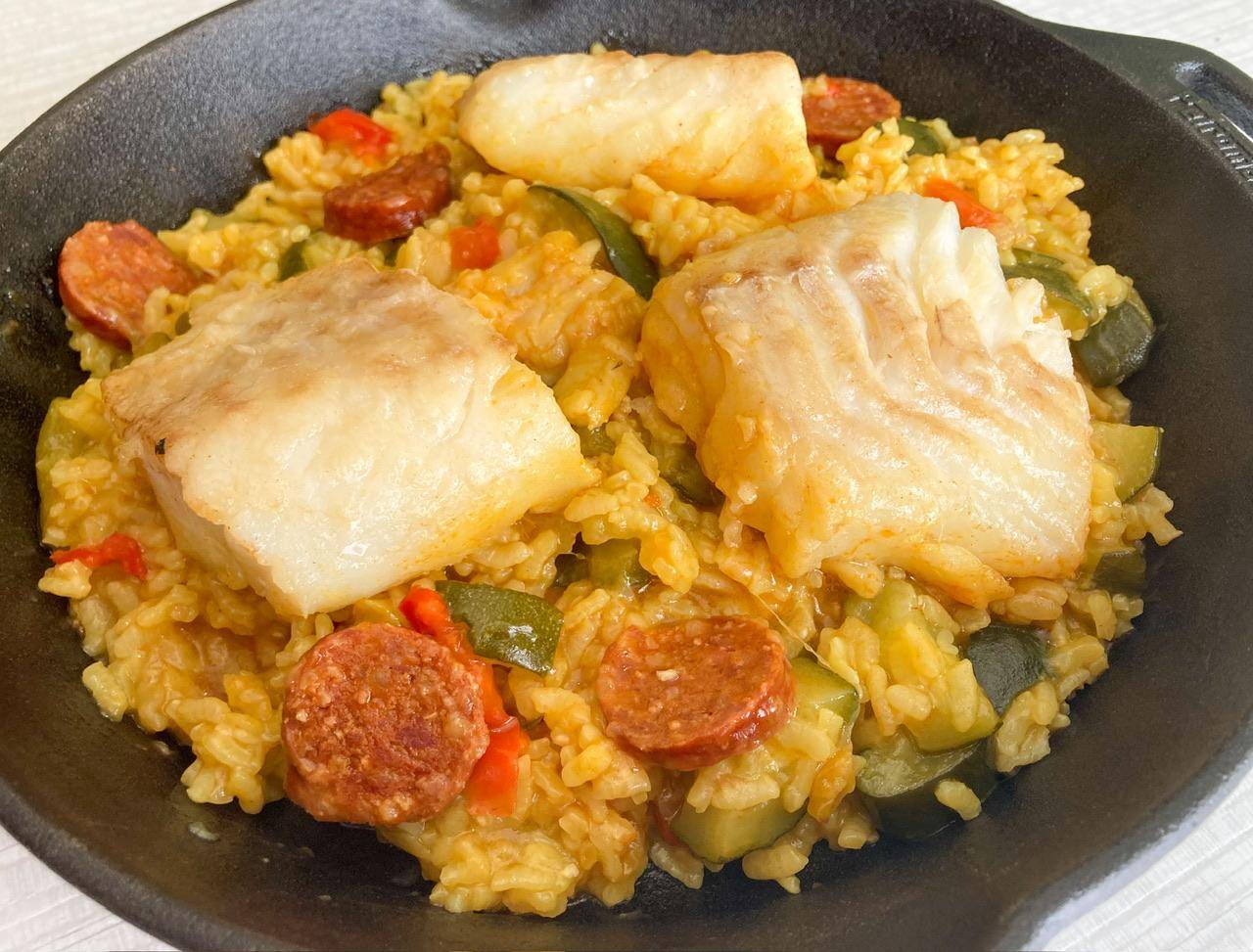 Cabillaud aux petits légumes et riz safrané - Recette Cookeo V3 | Moulinex