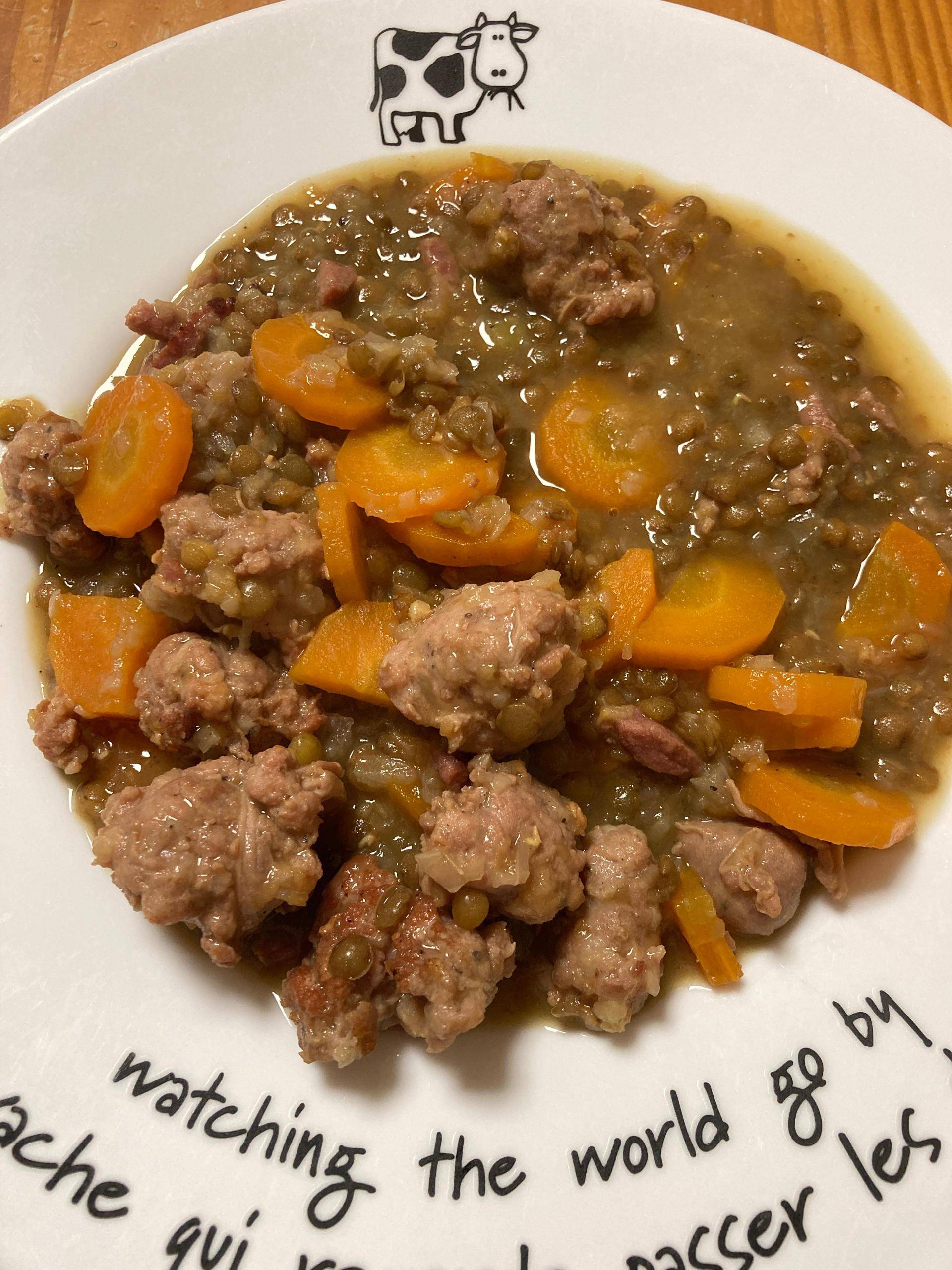 Saucisses-Lentilles de Nannou - Recette Cookeo | Moulinex