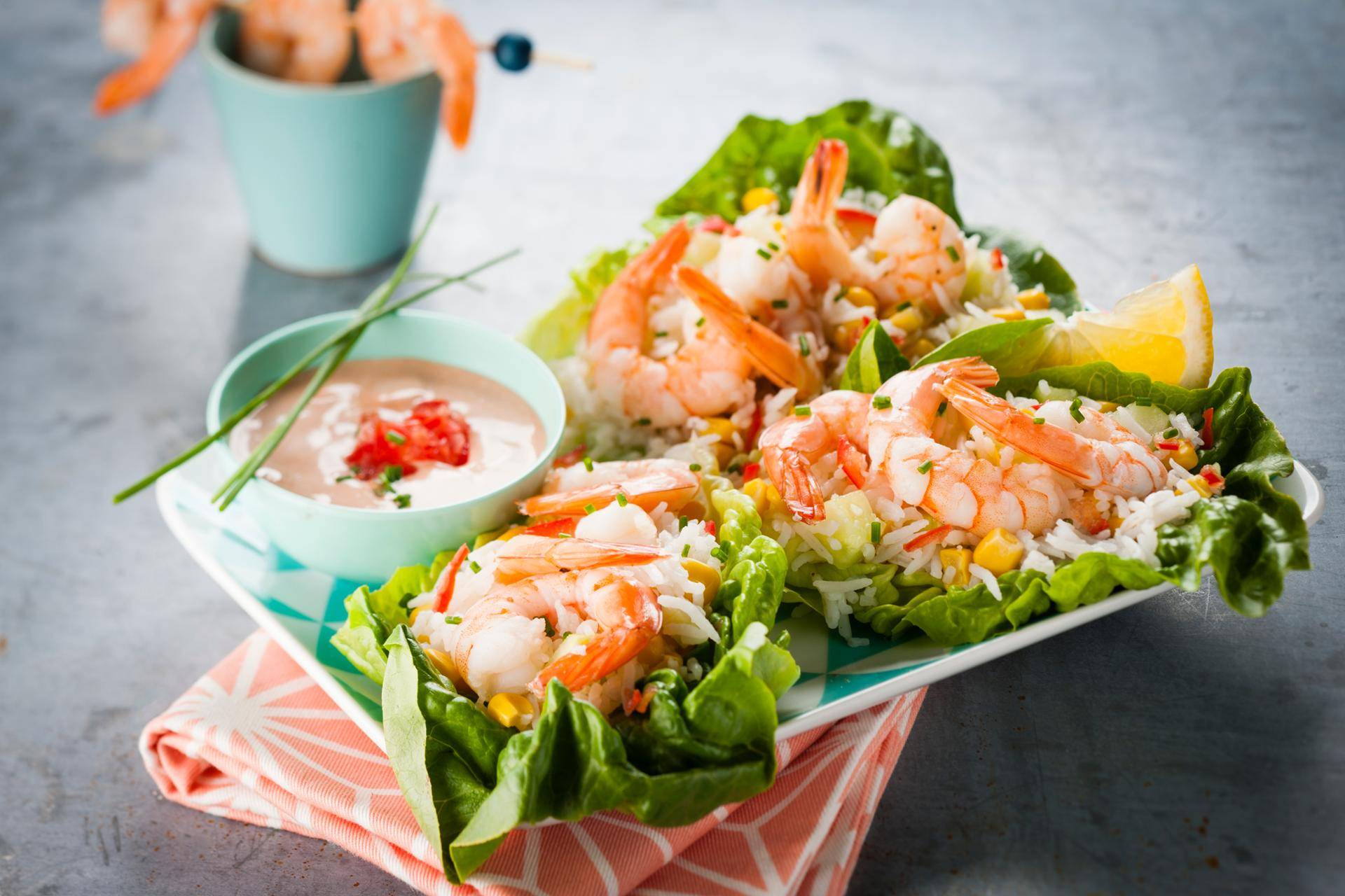 Salade de riz aux crevettes - Recette Cookeo | Moulinex