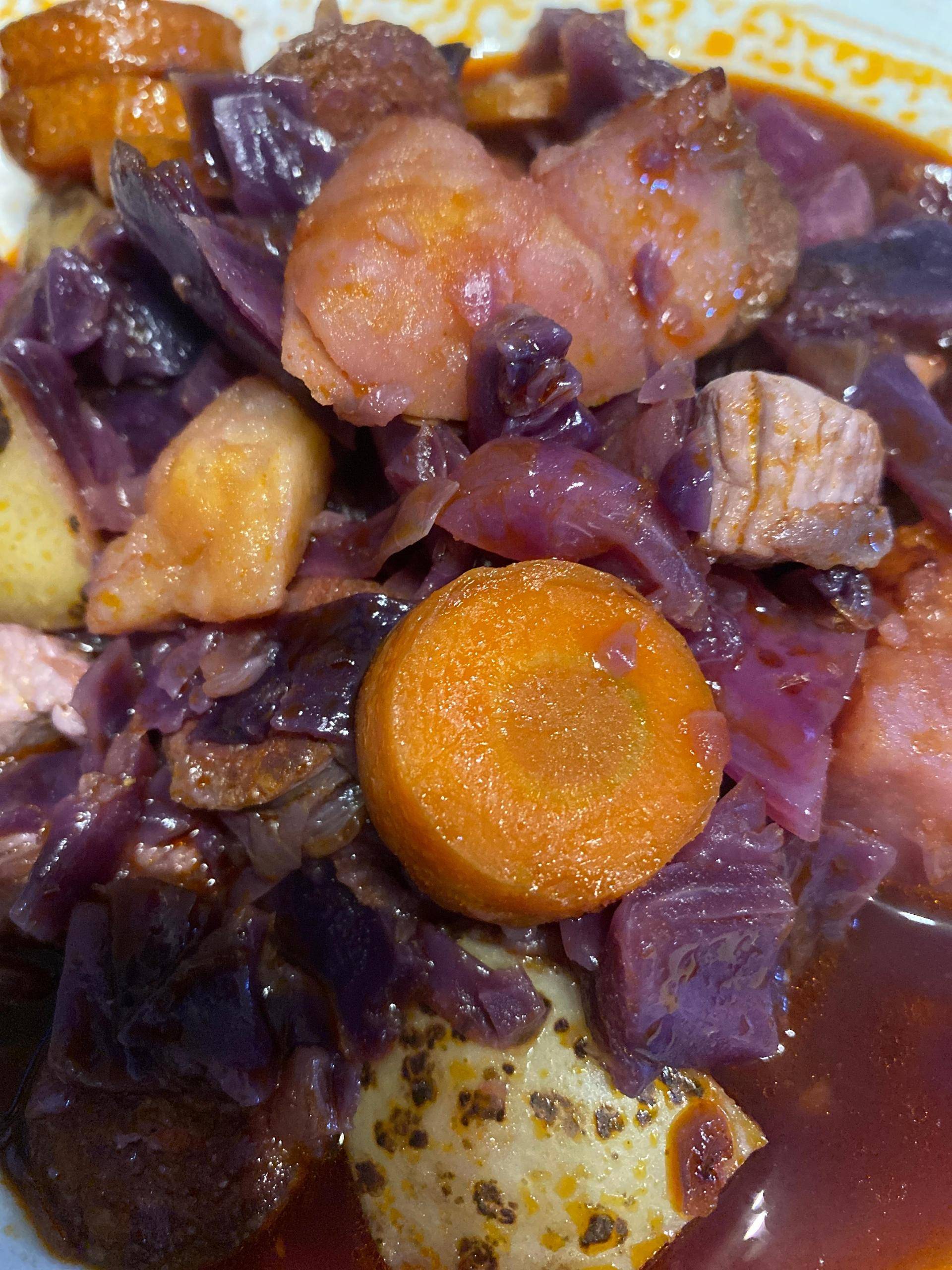 Choux rouge - chorizo - Recette Cookeo | Moulinex
