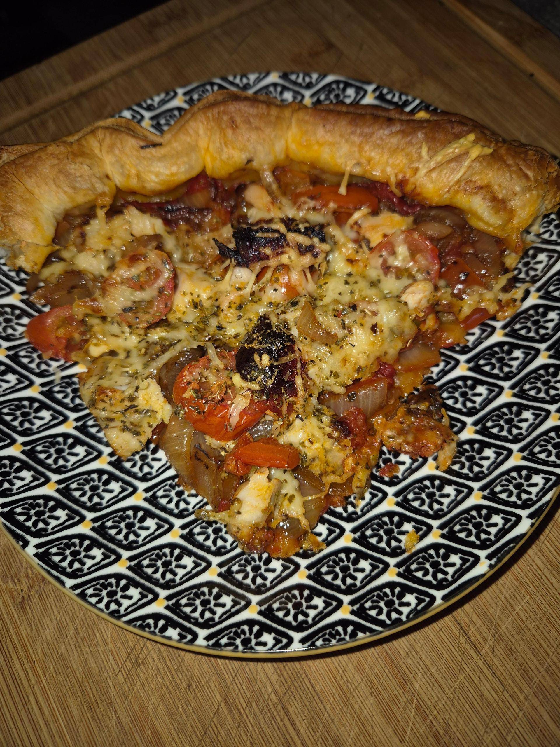 Tarte façon pizza pâte feuilleté - Recette Easy Fry Mega | Moulinex