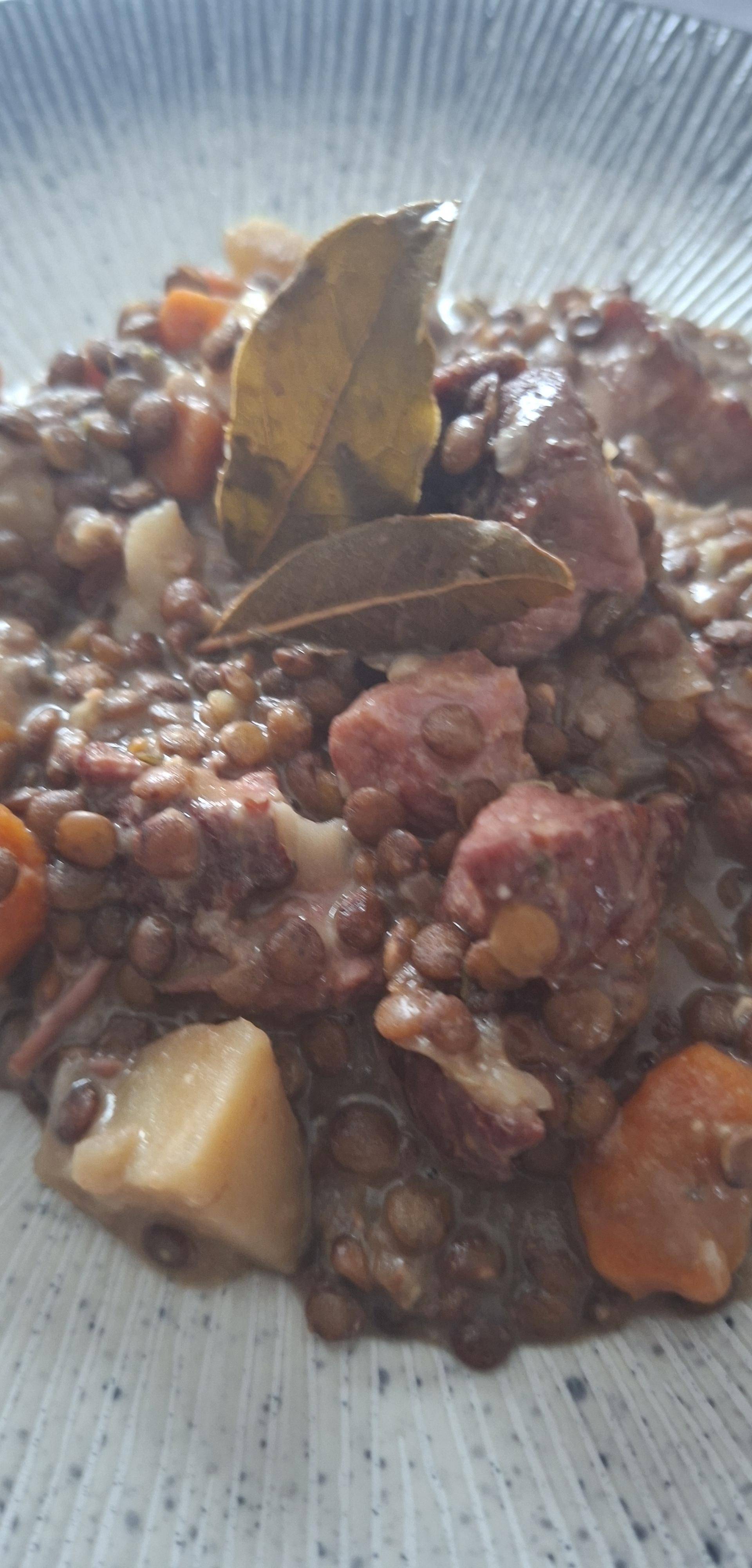 Lentilles saucisses et echine - Recette Cookeo | Moulinex