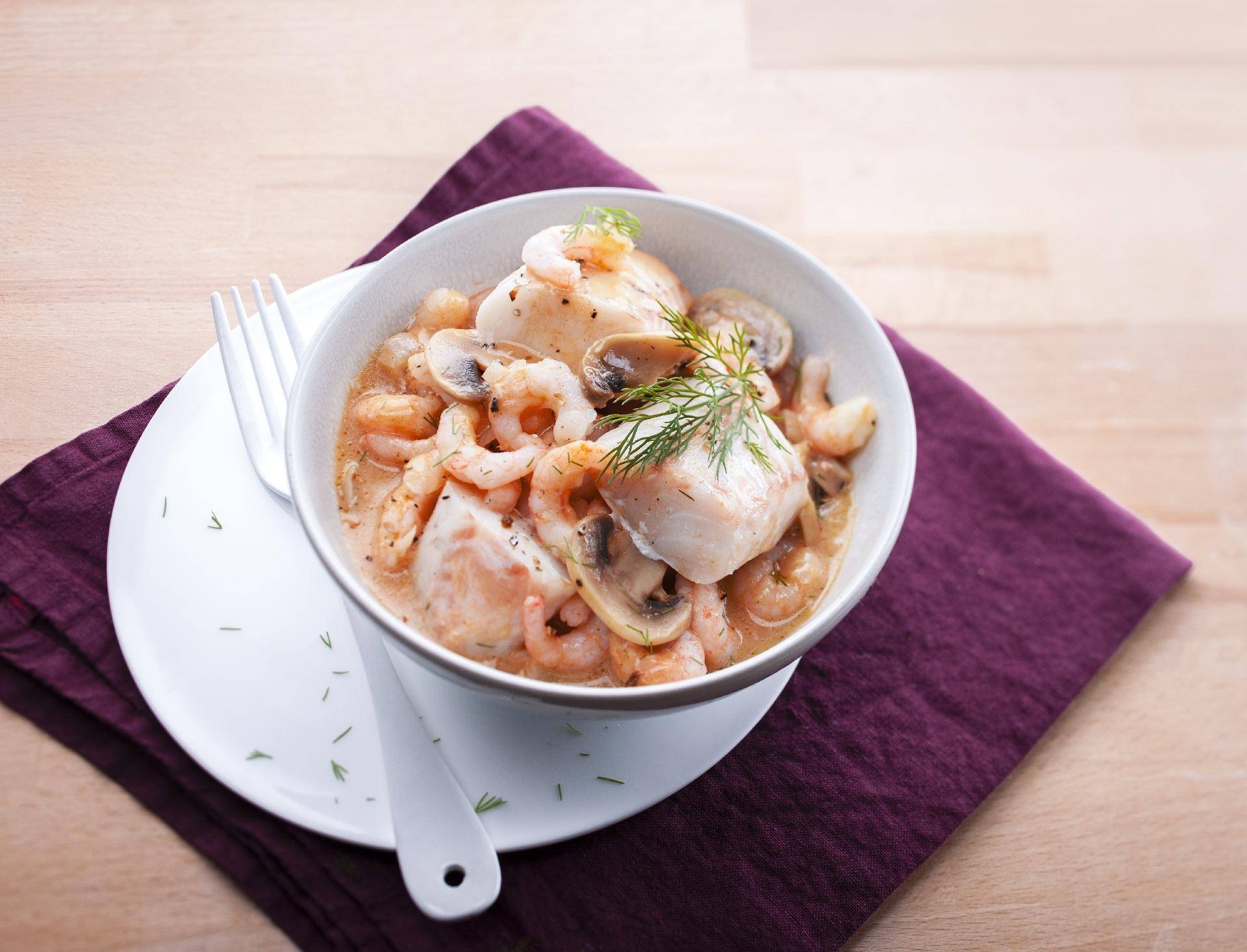 Colin aux petites crevettes - Recette Cookeo | Moulinex