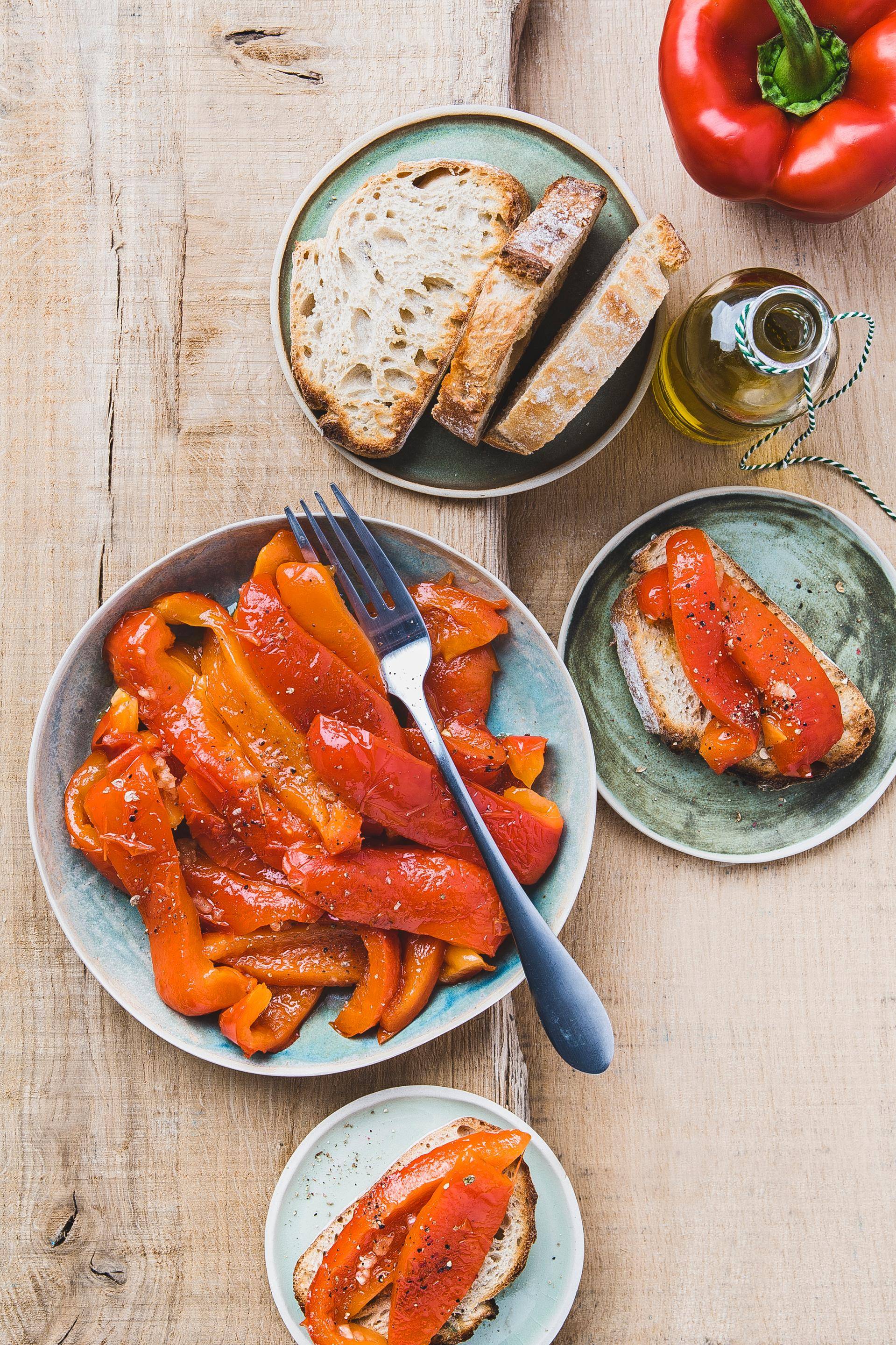 Italiaans gegrilde paprika - Recette EASY FRY GRILL & STEAM 3 in 1 | Moulinex