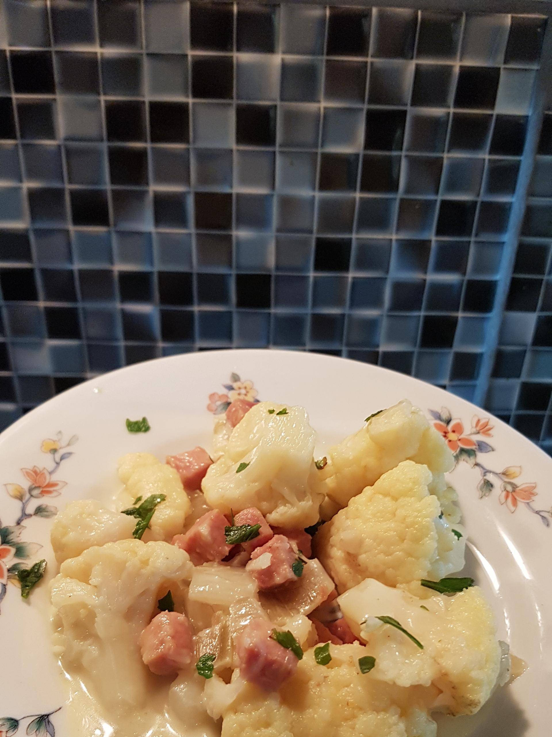 Chou-fleur jambon curry coco - Recette Companion Connect XL | Moulinex