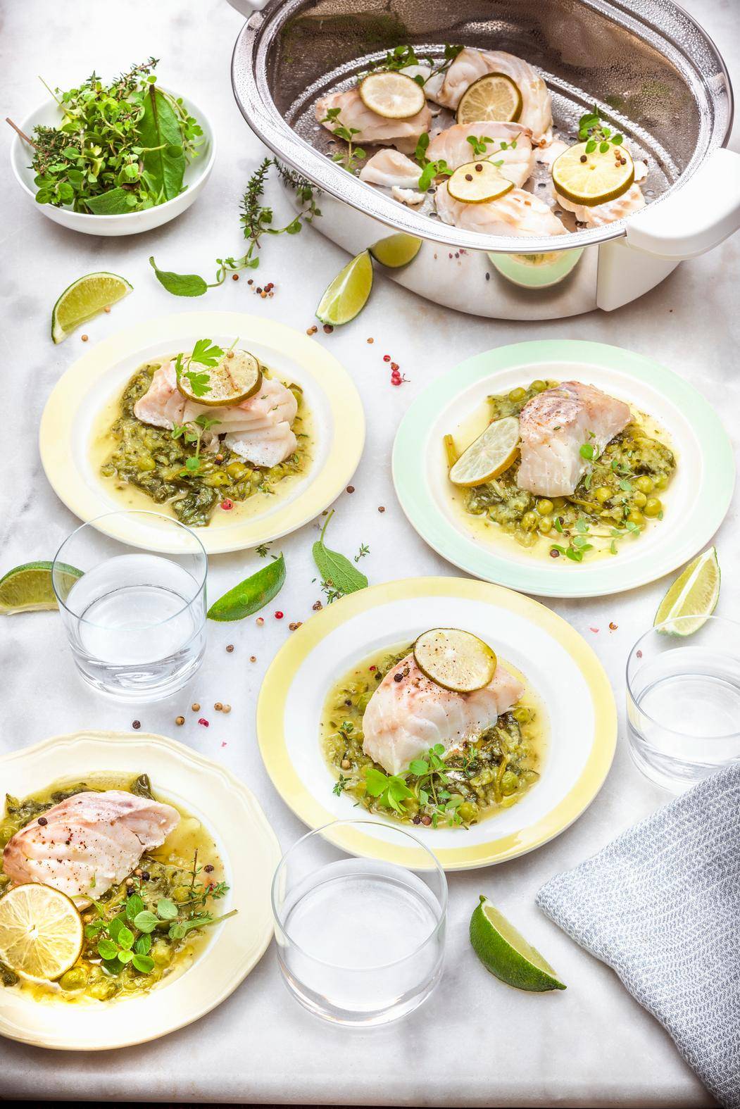 Cabillaud vapeur, mijoté de légumes - Recette Companion | Moulinex