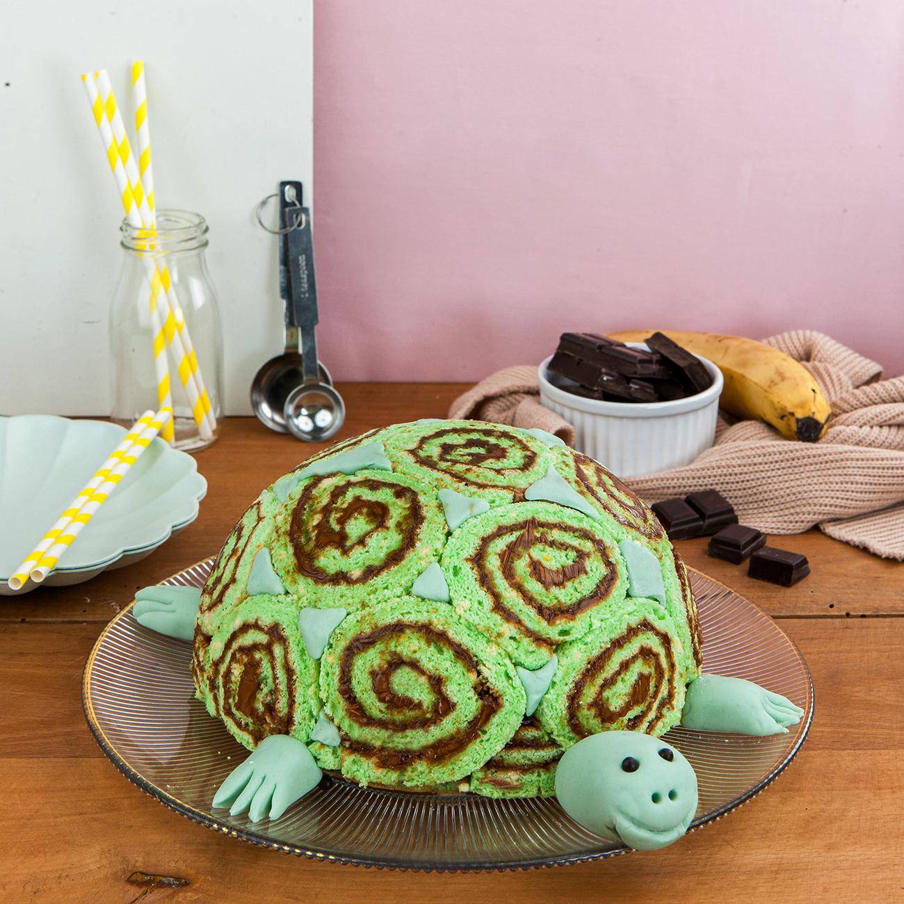 Le gâteau tortue banane-chocolat - Recette Companion | Moulinex
