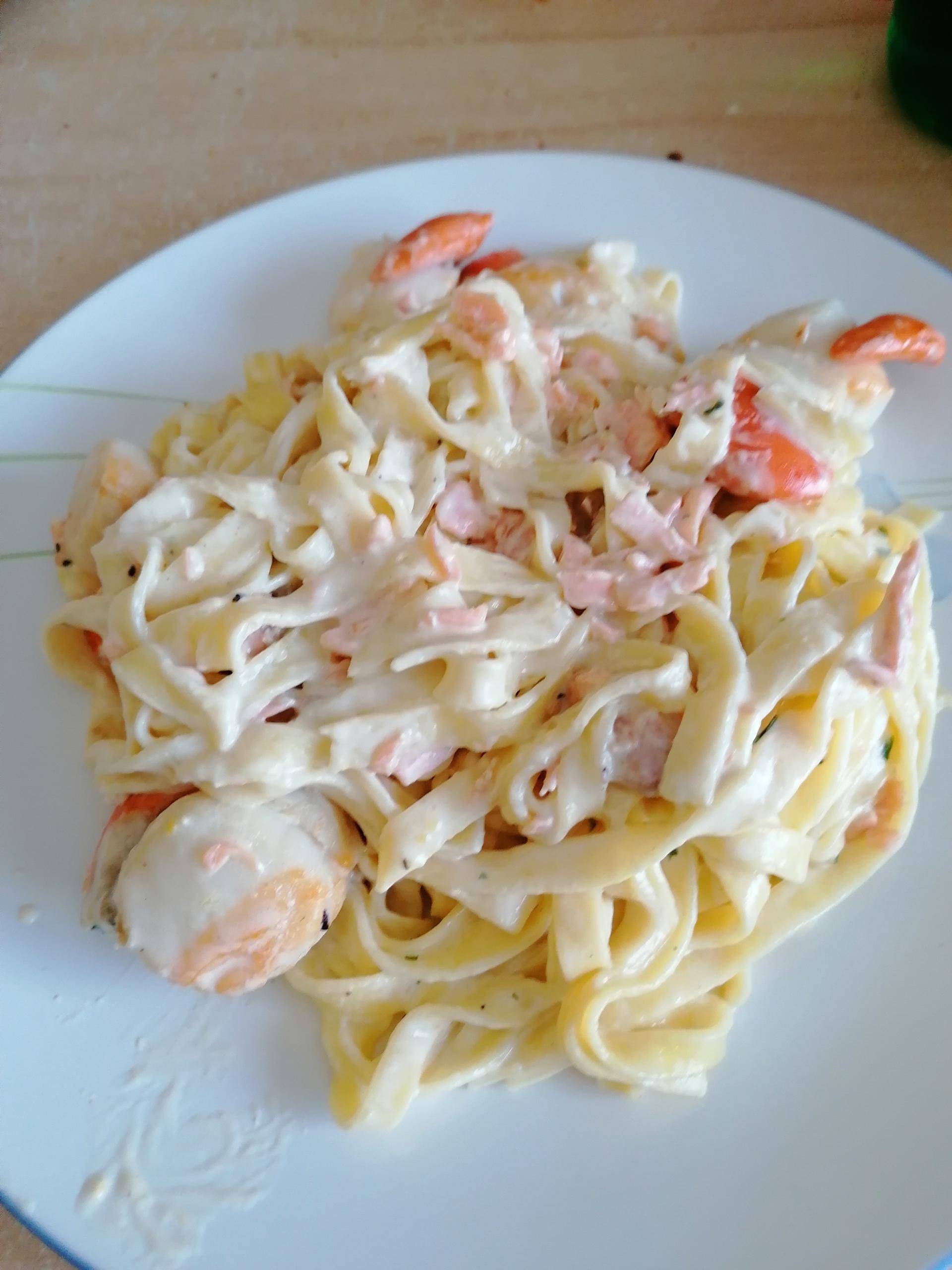 Tagliatelles au saumon fumé et noix de Saint Jacques - Recette Cookeo | Moulinex