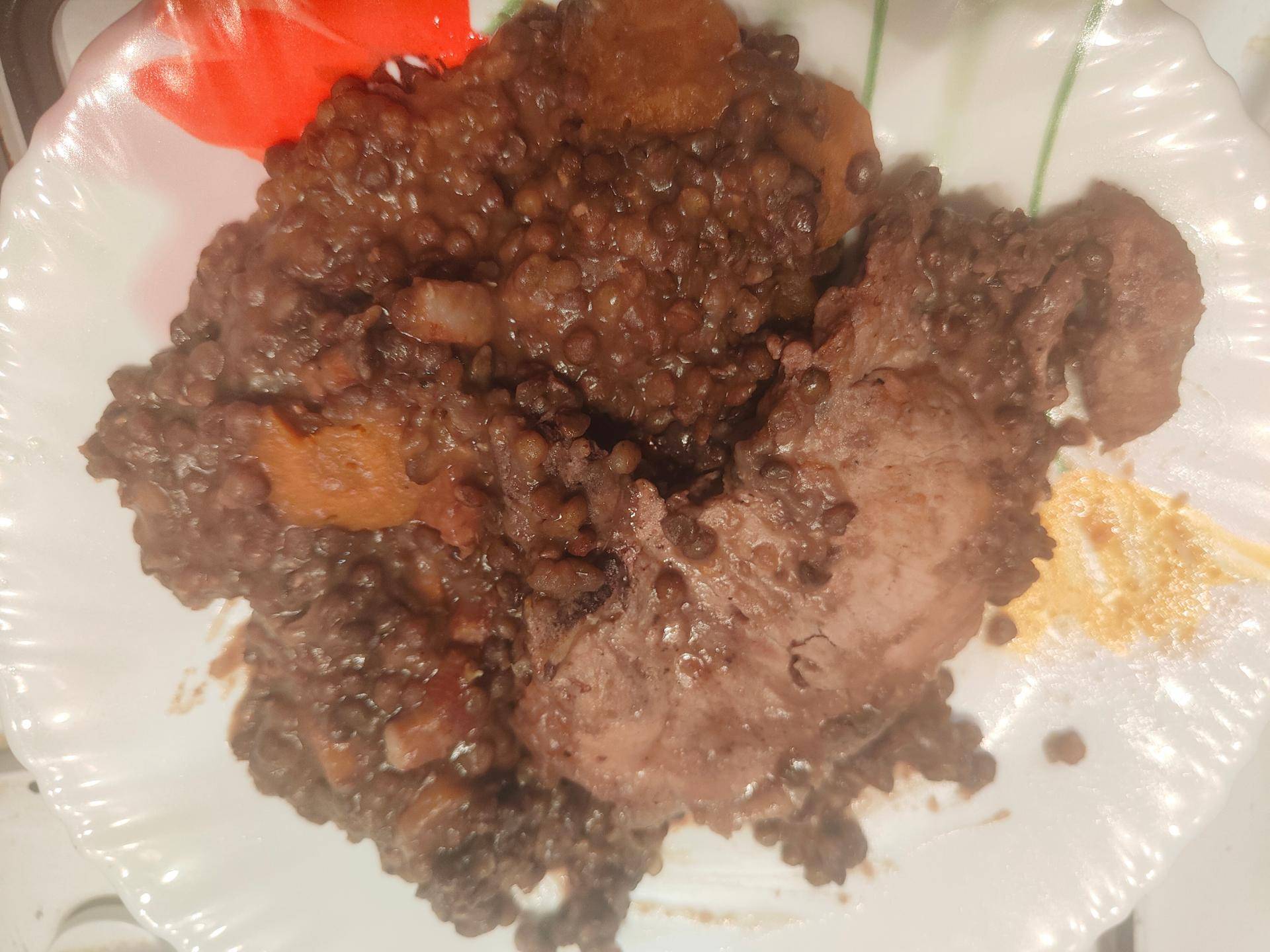 Côte de porc aux lentilles - Recette Cookeo | Moulinex