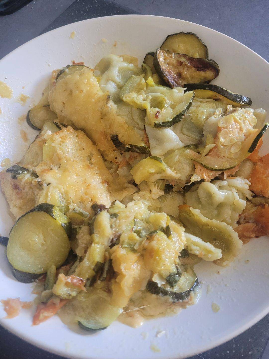 Gratin raviole courgette saumon - Recette Cookeo V3 | Moulinex